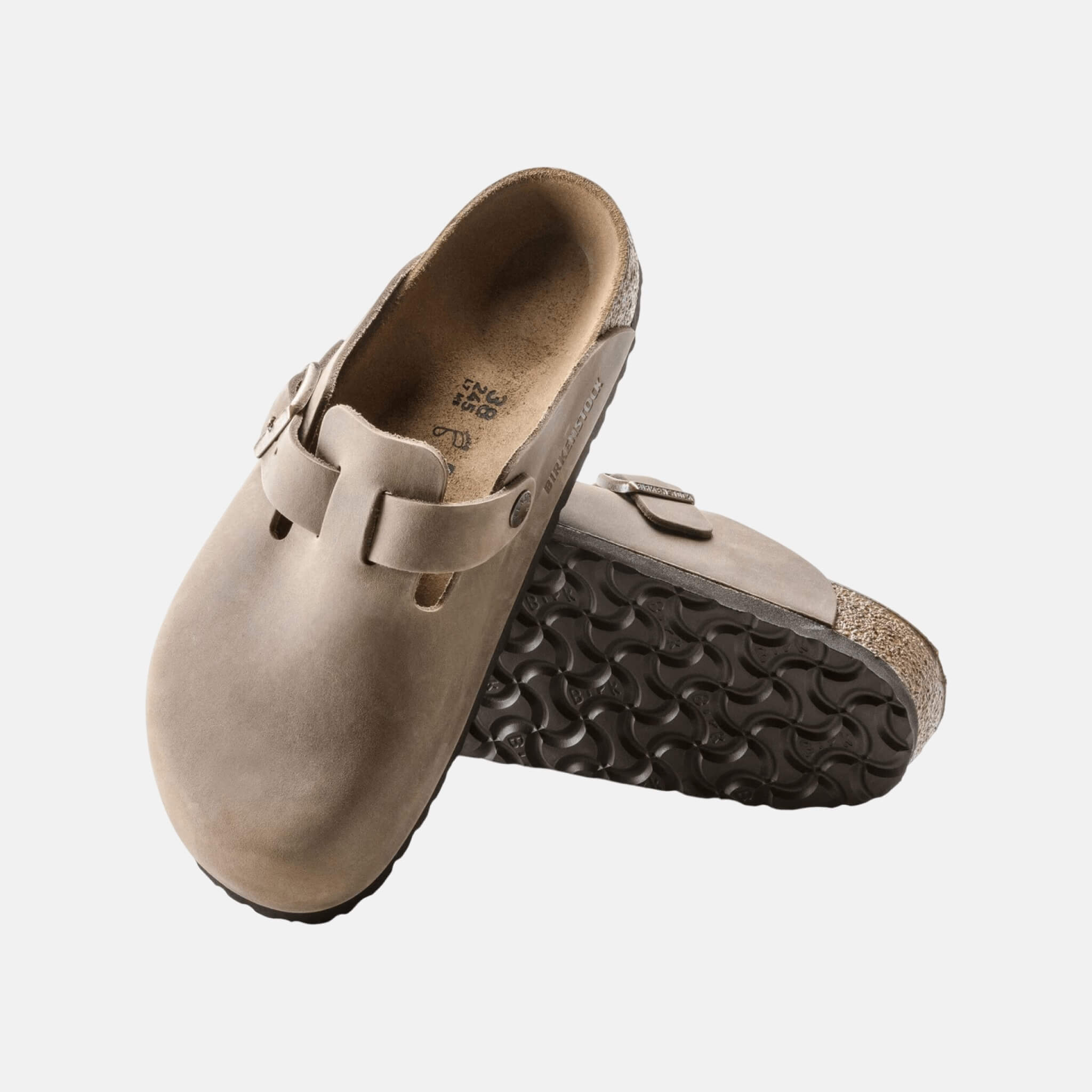 Hnědé Regular Pantofle Boston Natural Leather Oiled