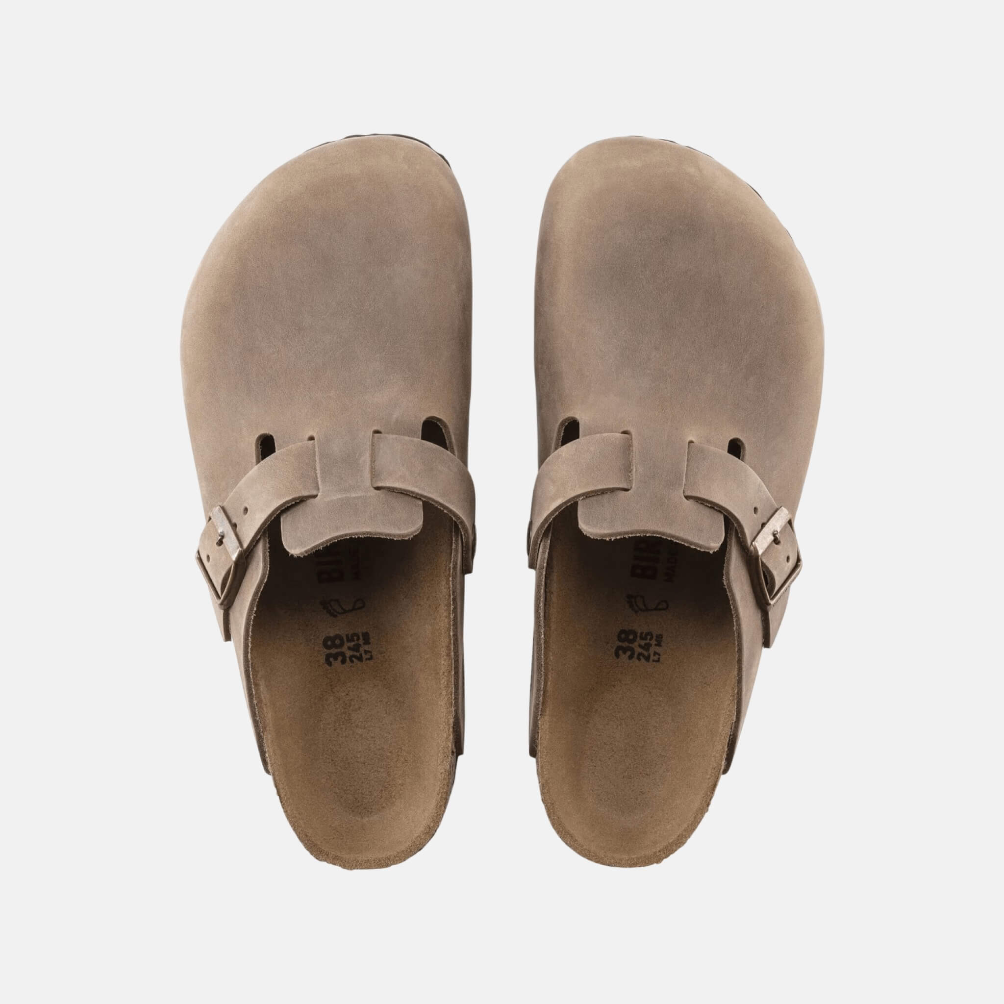 Hnědé Regular Pantofle Boston Natural Leather Oiled