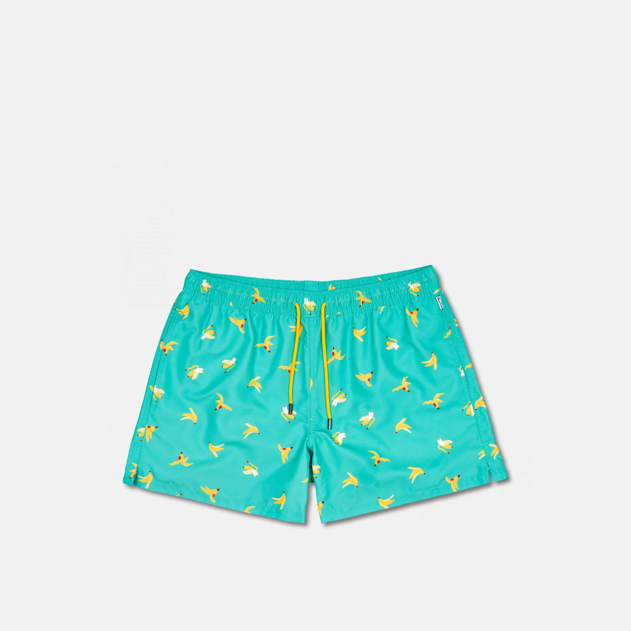 Pánské tyrkysové plavky Happy Socks, vzor Banana Break