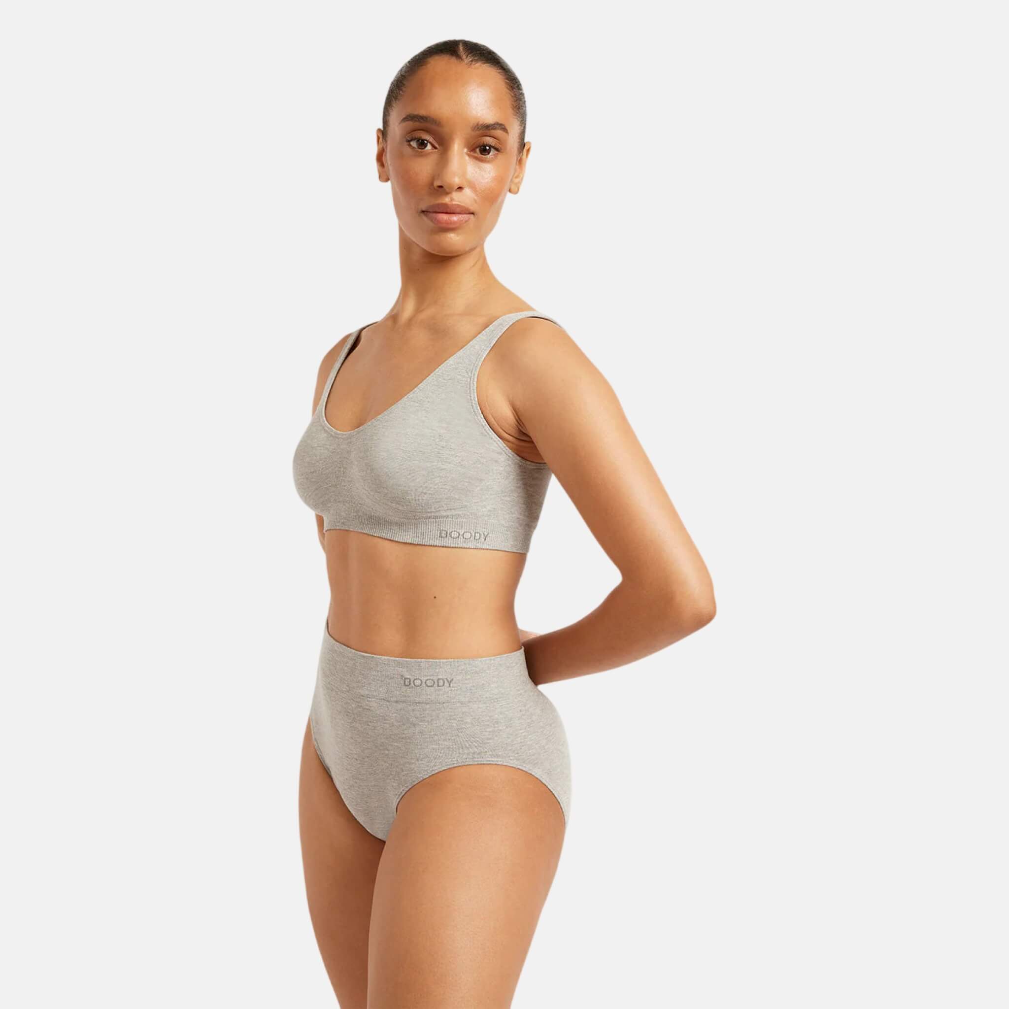 Šedé kalhotky Boody Full Briefs