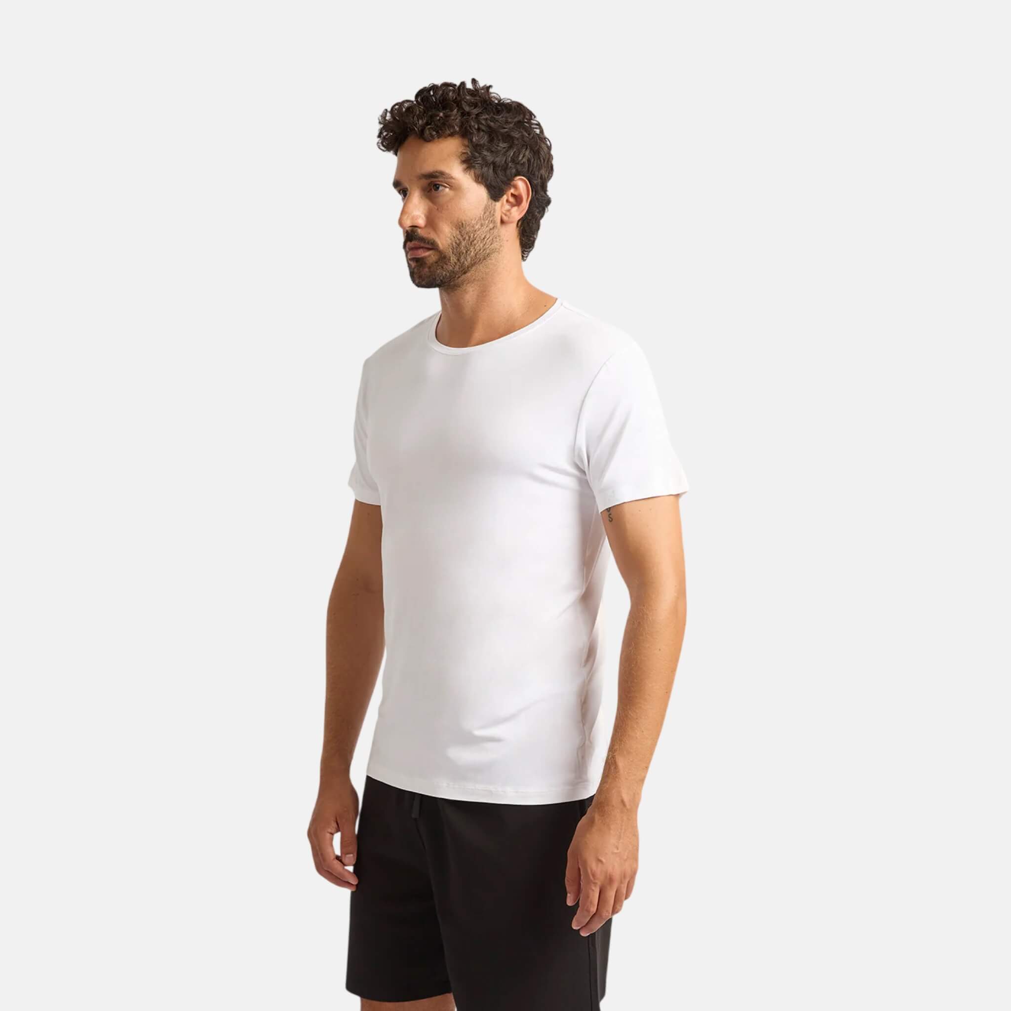 Pánské bílé tričko Boody Crew Neck T-shirt