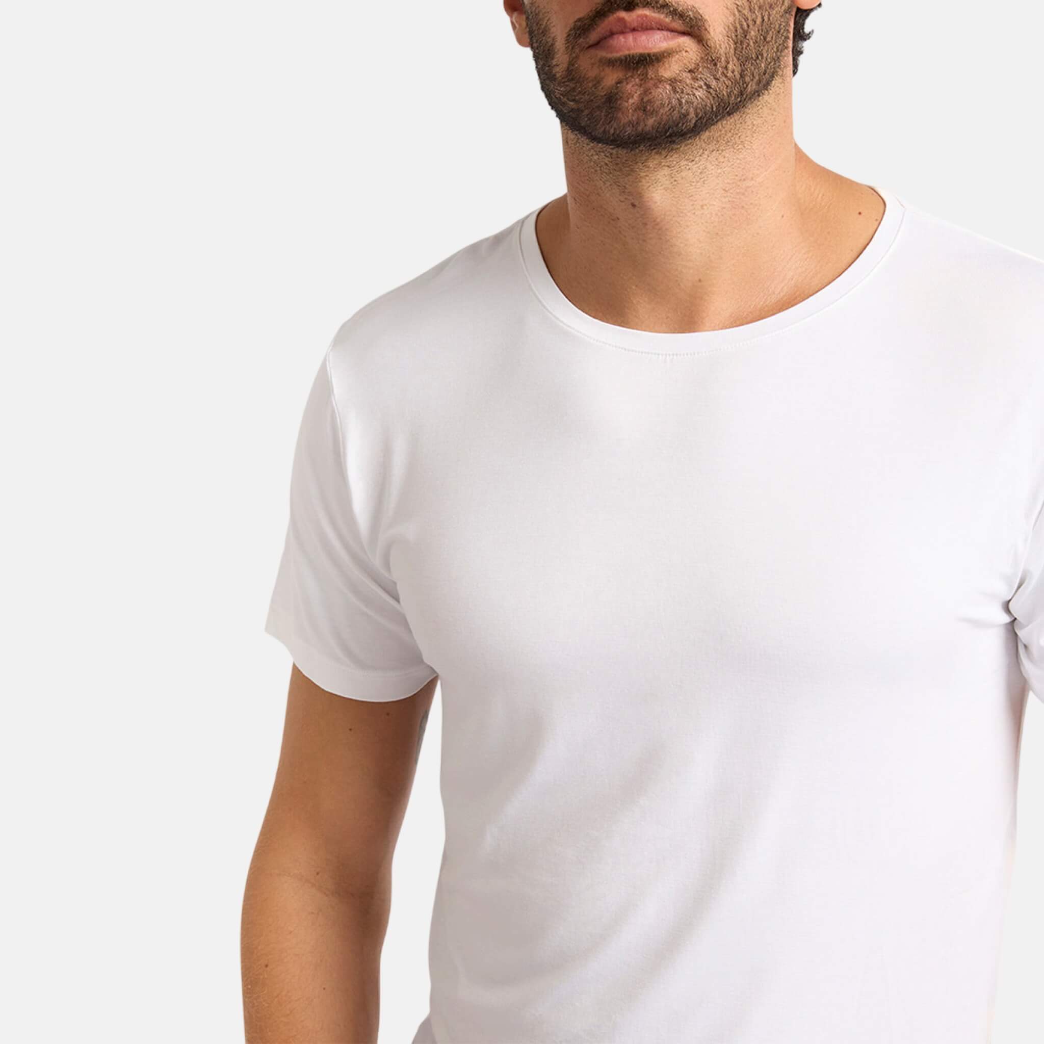Pánské bílé tričko Boody Crew Neck T-shirt