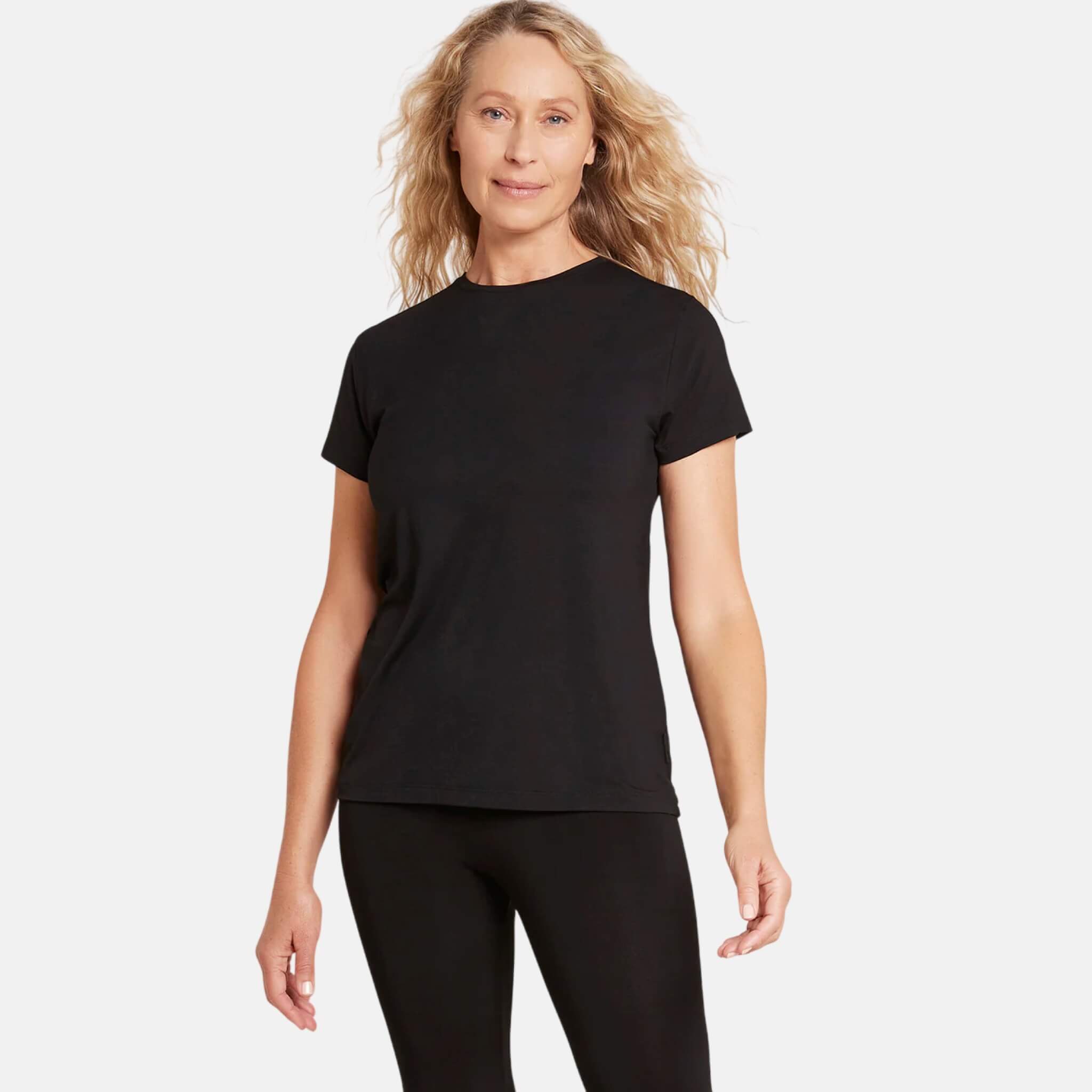 Dámské černé tričko Boody Crew Neck T-shirt