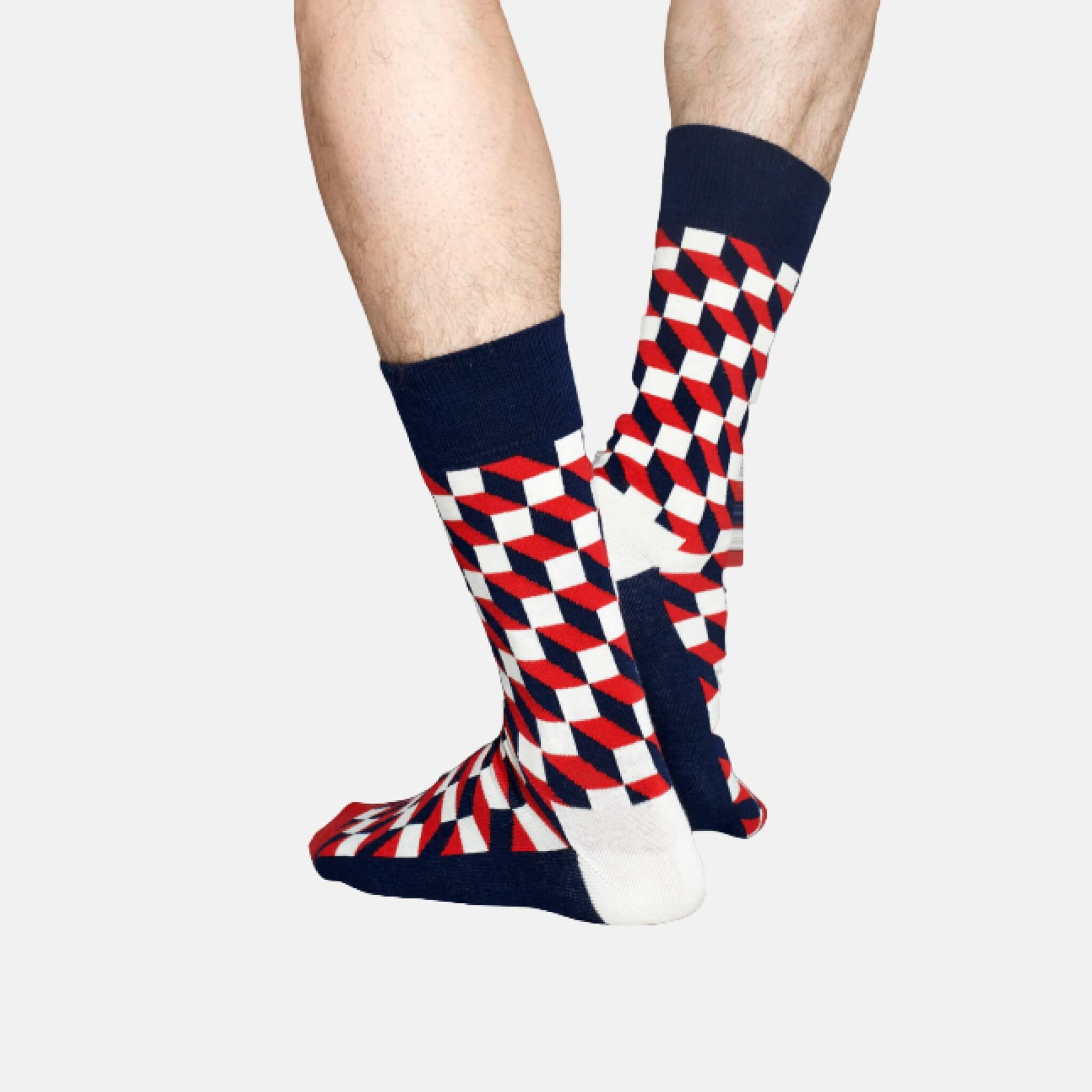 Barevné ponožky Happy Socks se vzorem Filled Optic