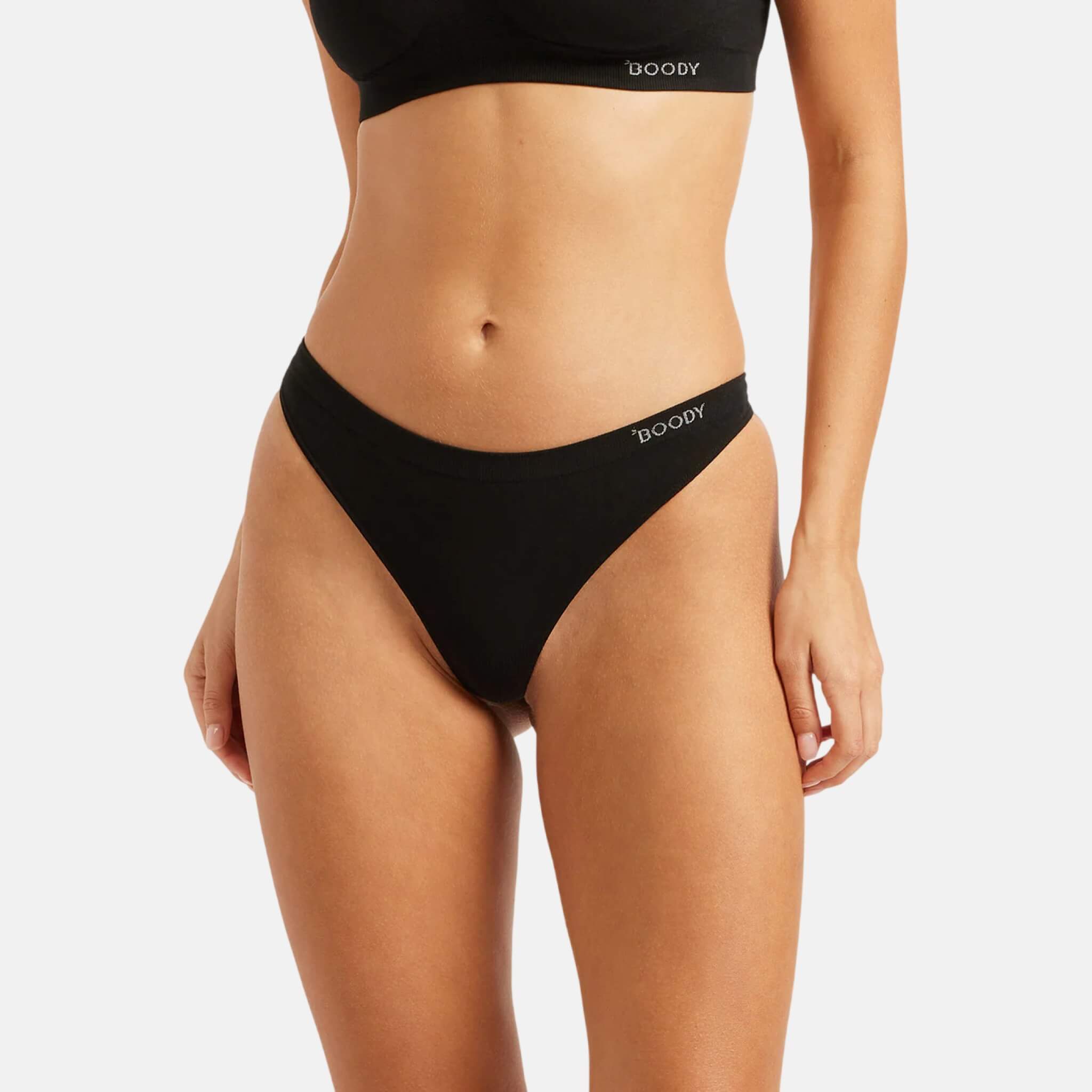 Černé kalhotky Boody G-String