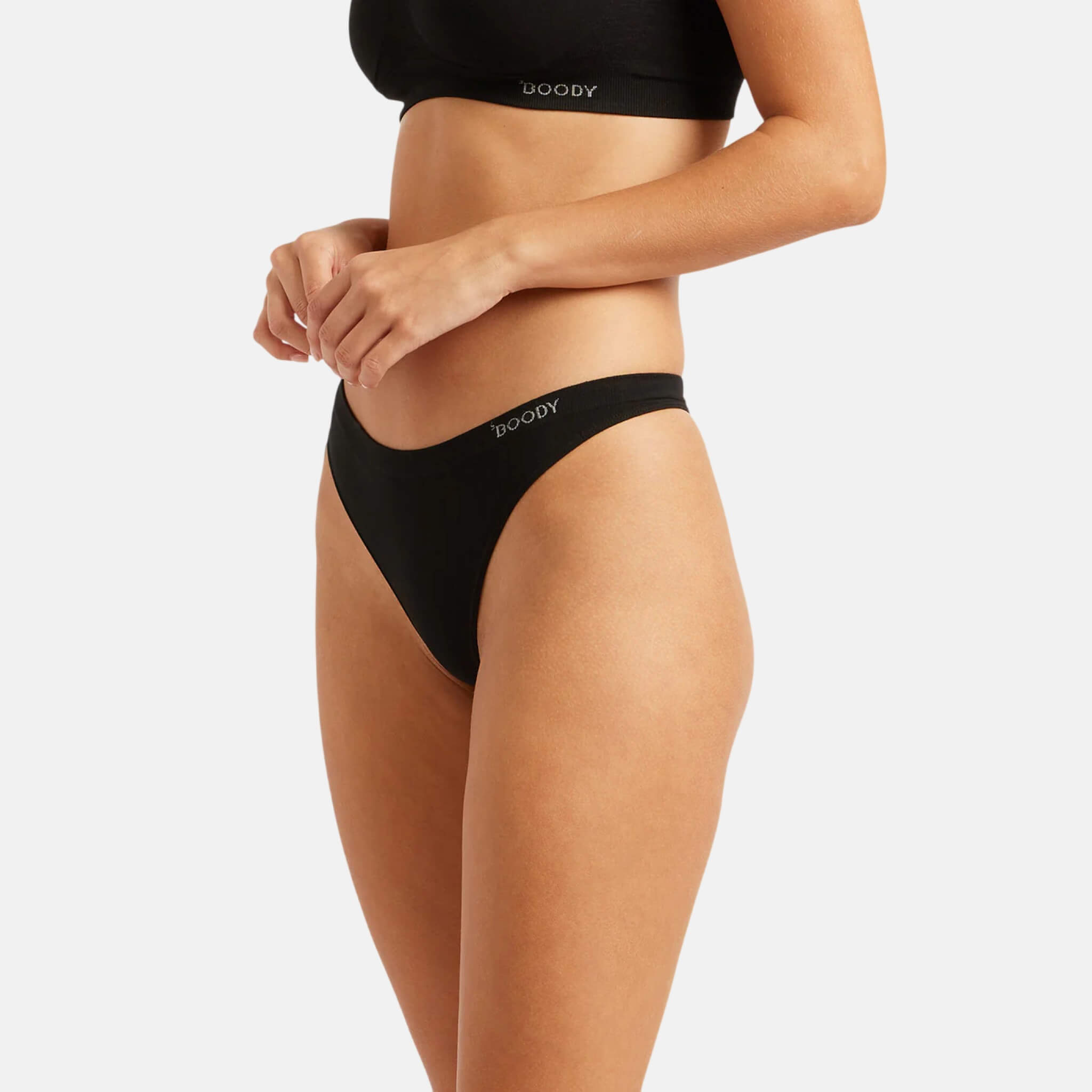 Černé kalhotky Boody G-String