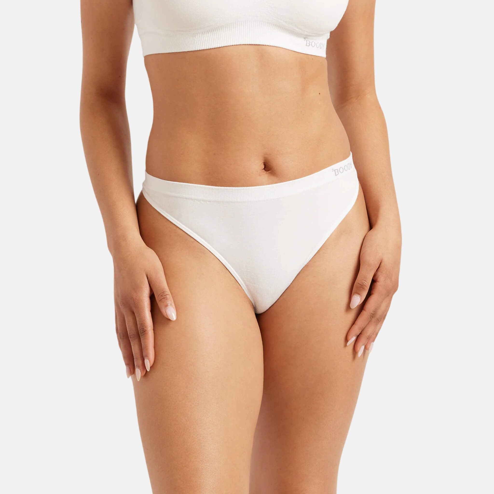 Bílé kalhotky Boody G-String