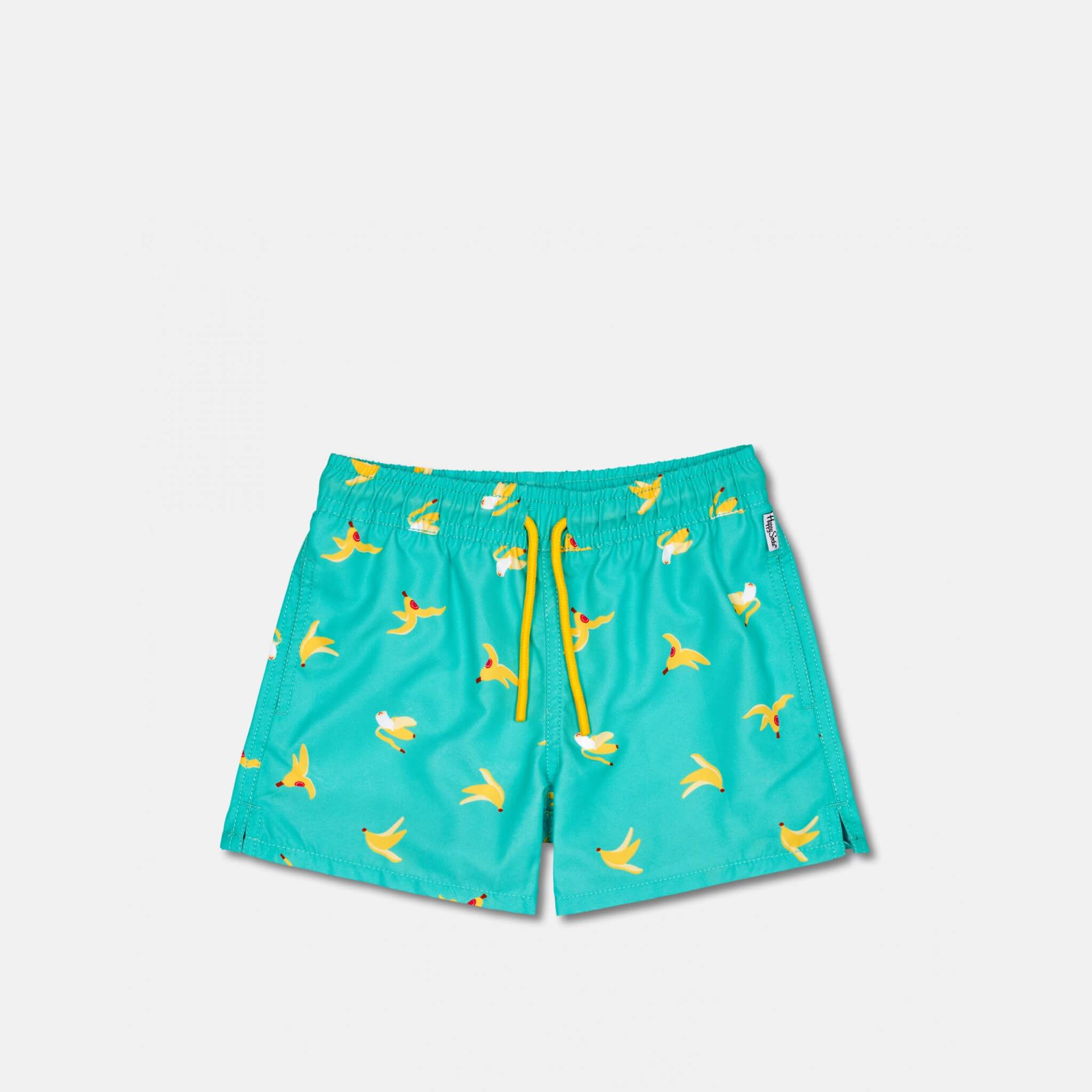 Dětské tyrkysové plavky Happy Socks, vzor Banana Break