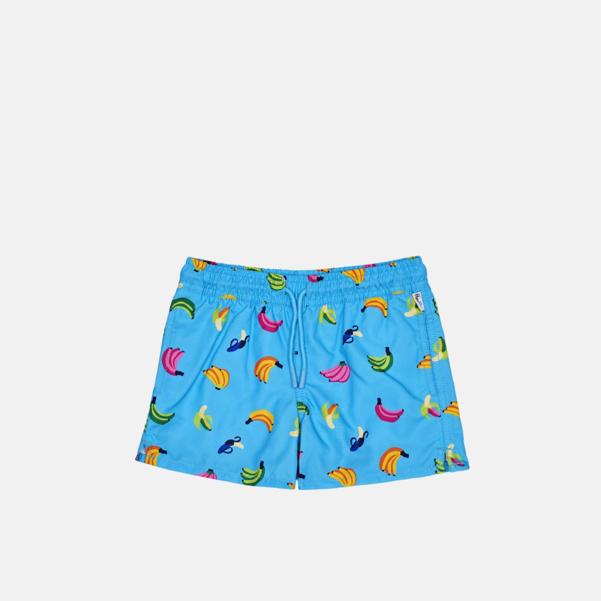 Dětské modré plavky Happy Socks s banány, vzor Banana
