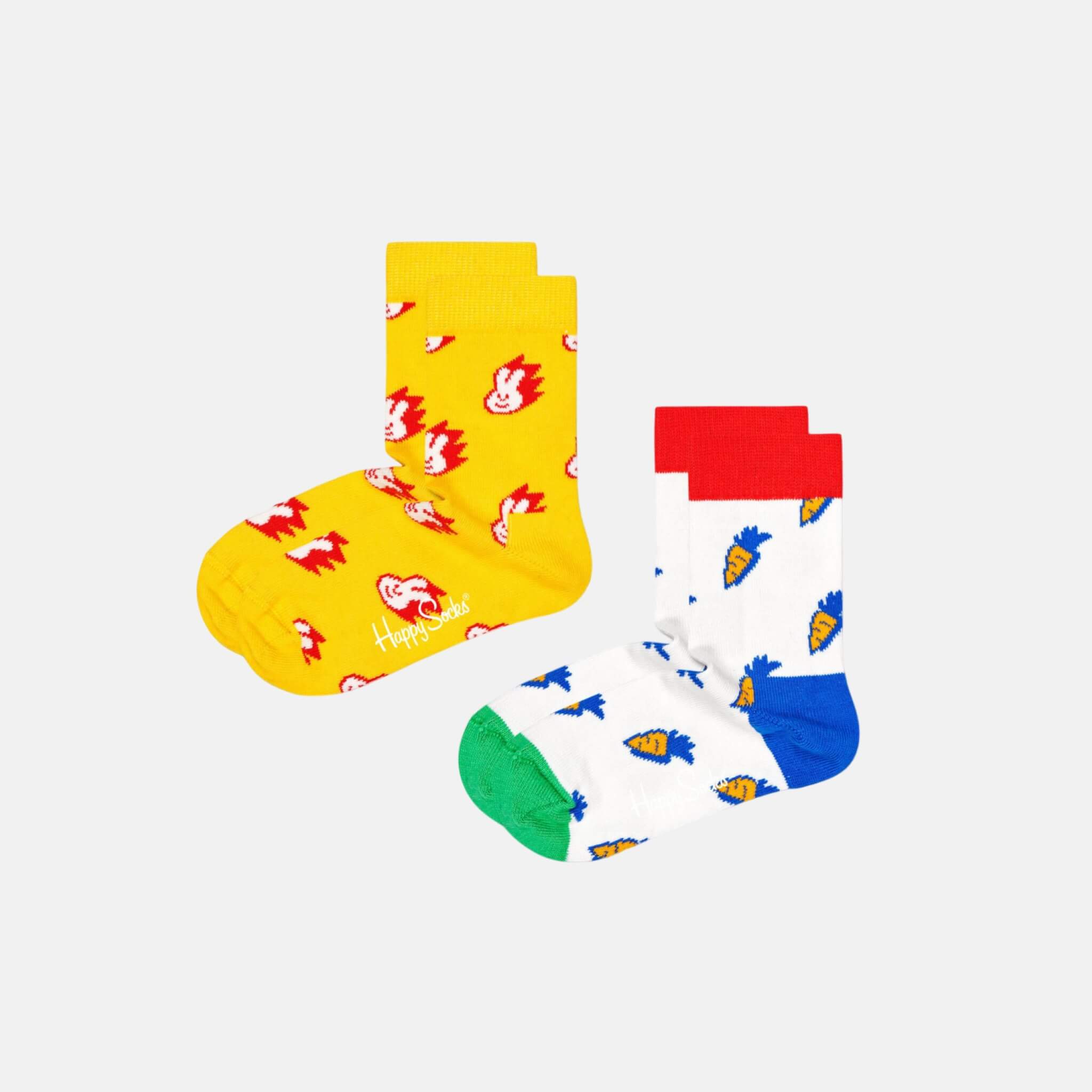 Dětské ponožky Happy Socks, vzor Bunny & Carrot - 2 páry