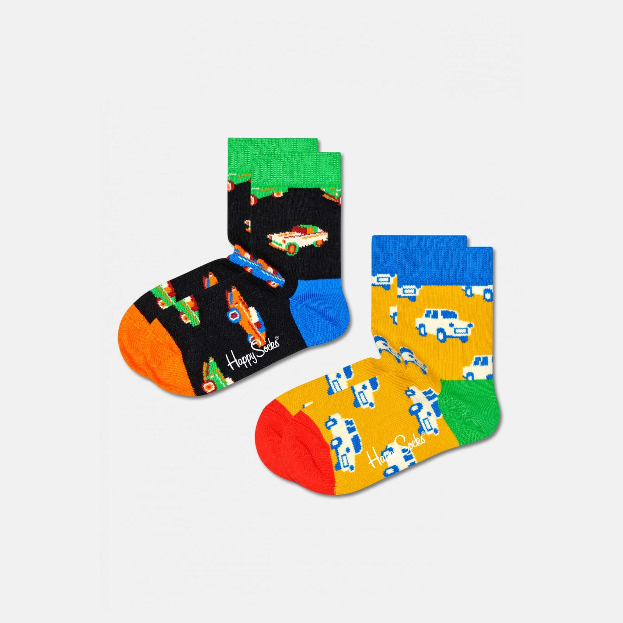 Dětské ponožky Happy Socks, vzor Car - 2 páry