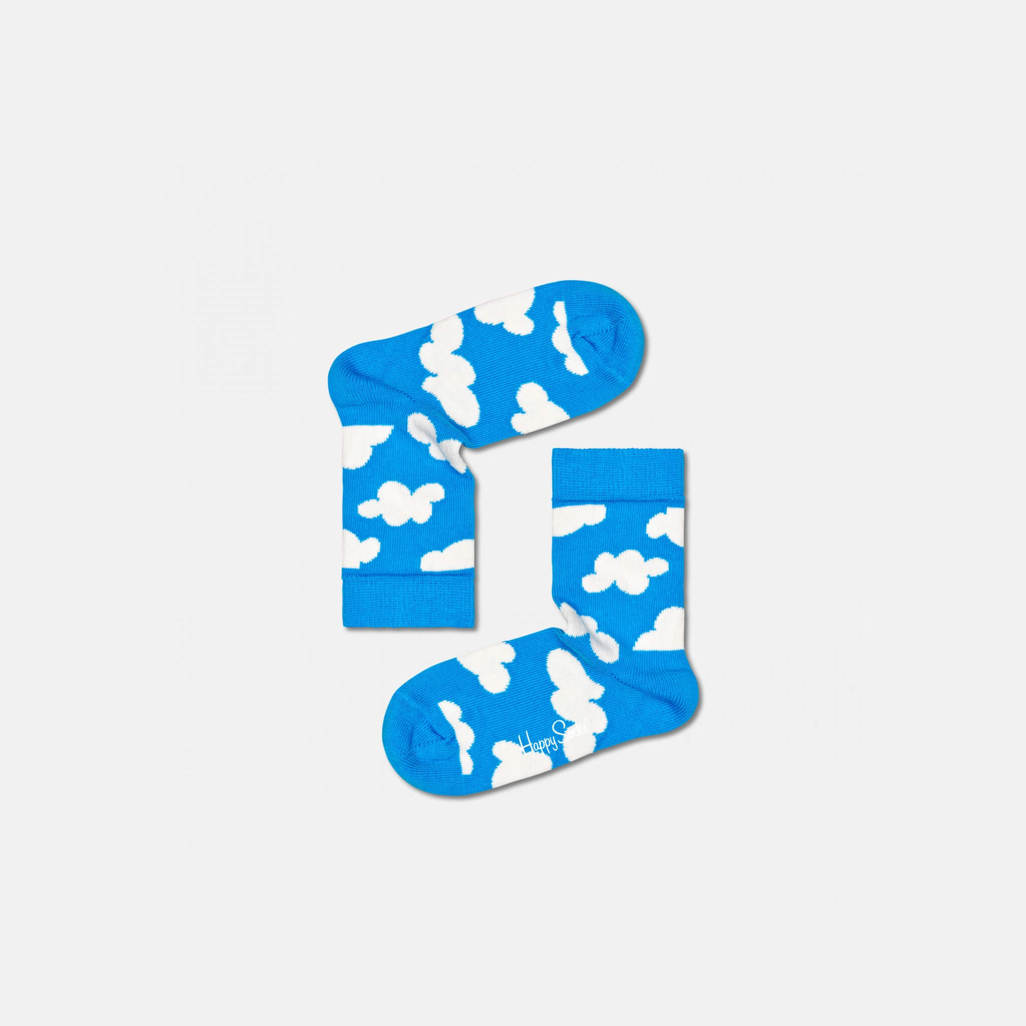 Dětské modré ponožky Happy Socks s mráčky, vzor Cloudy