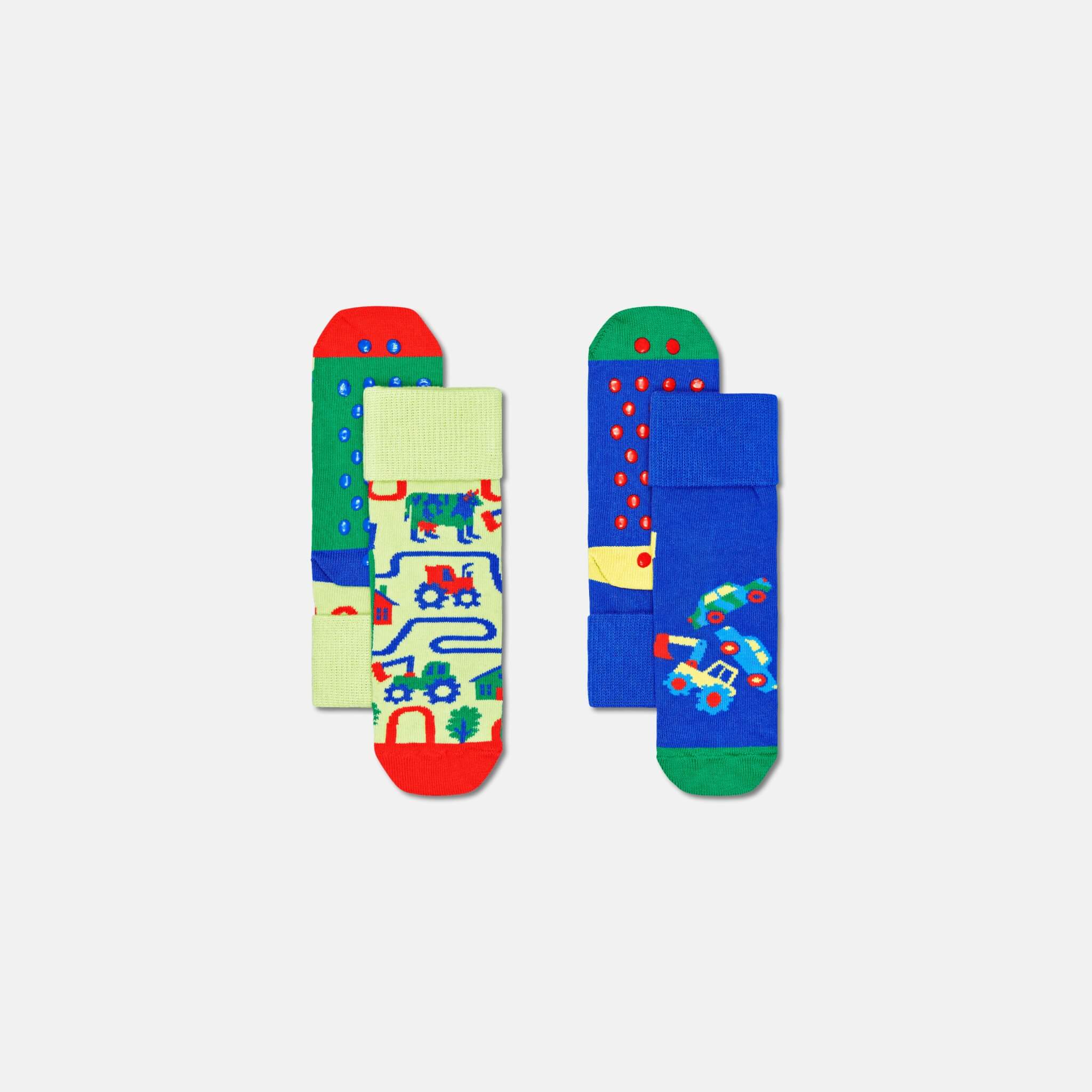 Dětské protiskluzové ponožky Happy Socks, vzor Countryroads - 2 páry