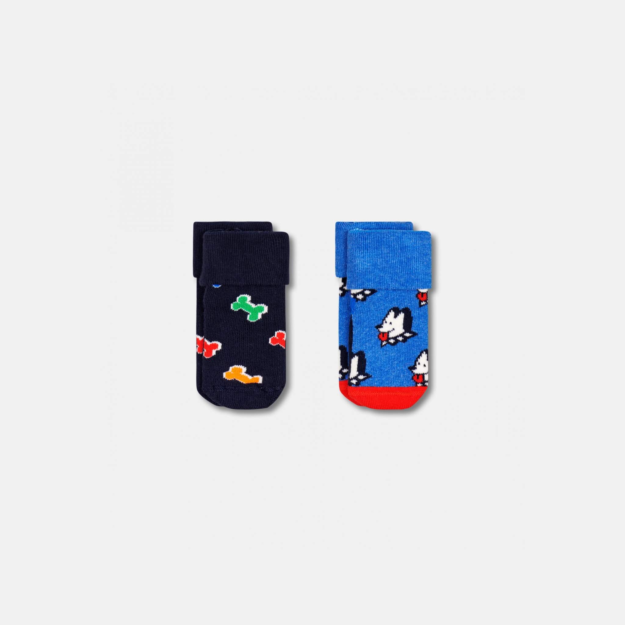 Dětské ponožky Happy Socks pro miminka, vzor Dog & Dog Bone - 2 páry