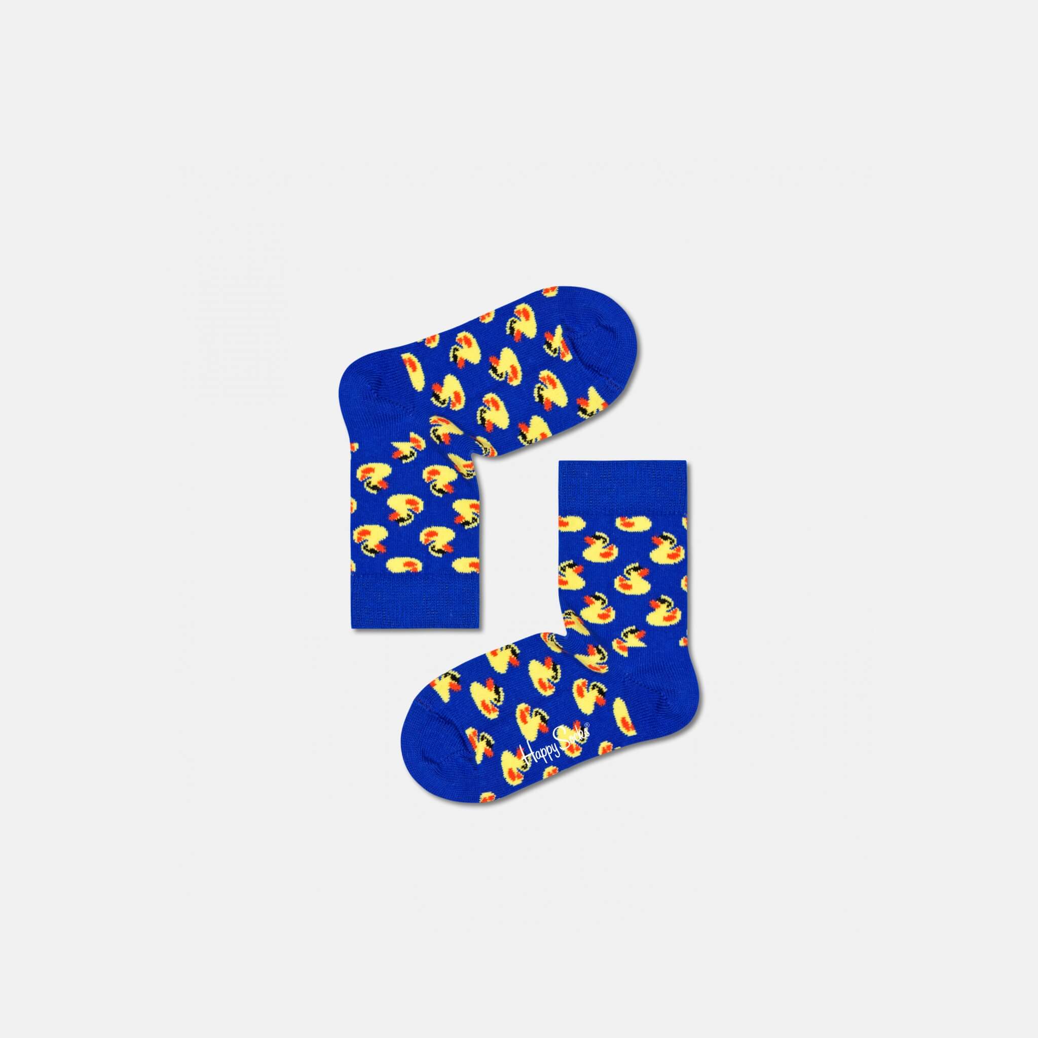 Dětské modré ponožky Happy Socks s kačenkami, vzor Rubberduck