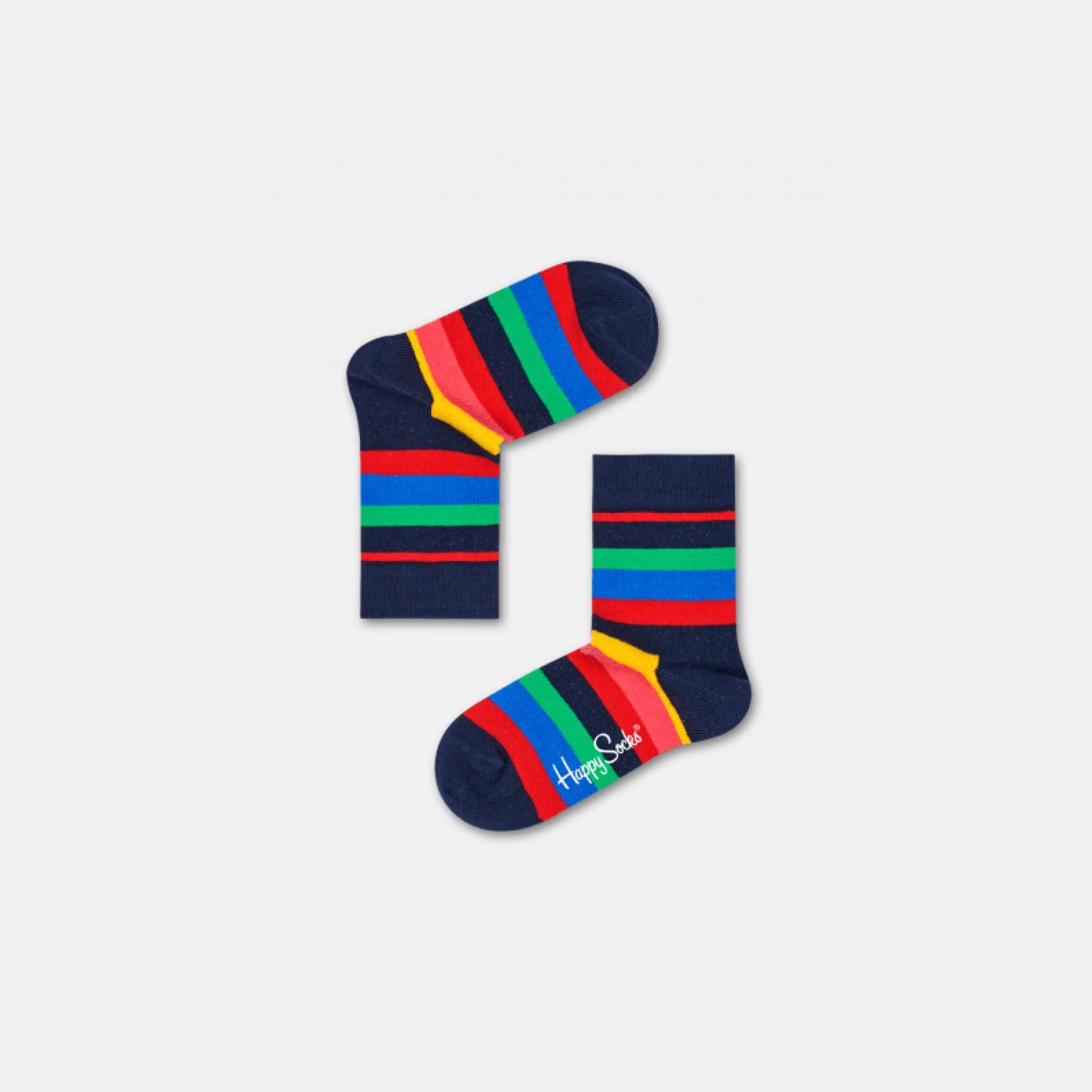 Dětské barevné ponožky Happy Socks s pruhy, vzor Stripe