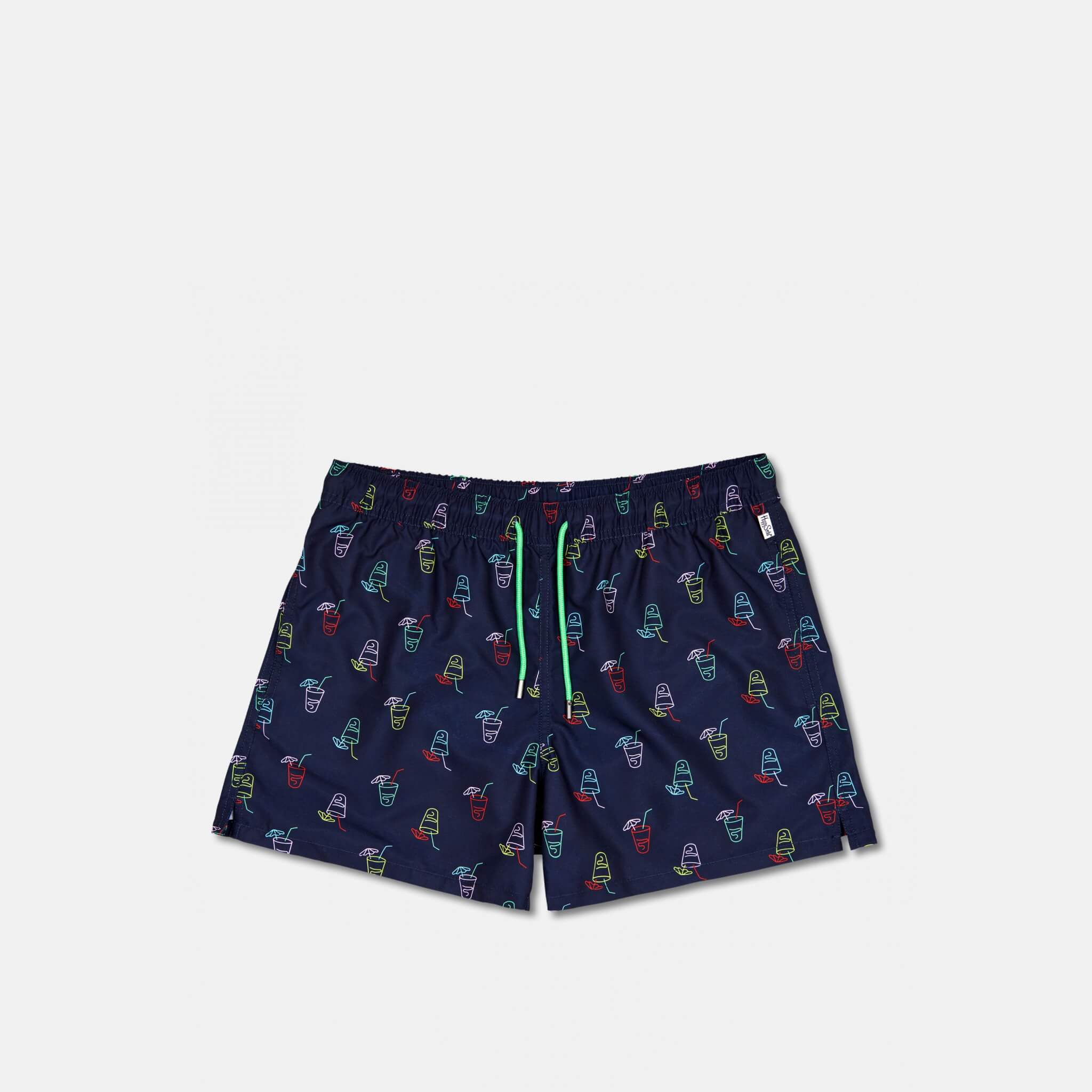 Pánské modré plavky Happy Socks, vzor Lemonade