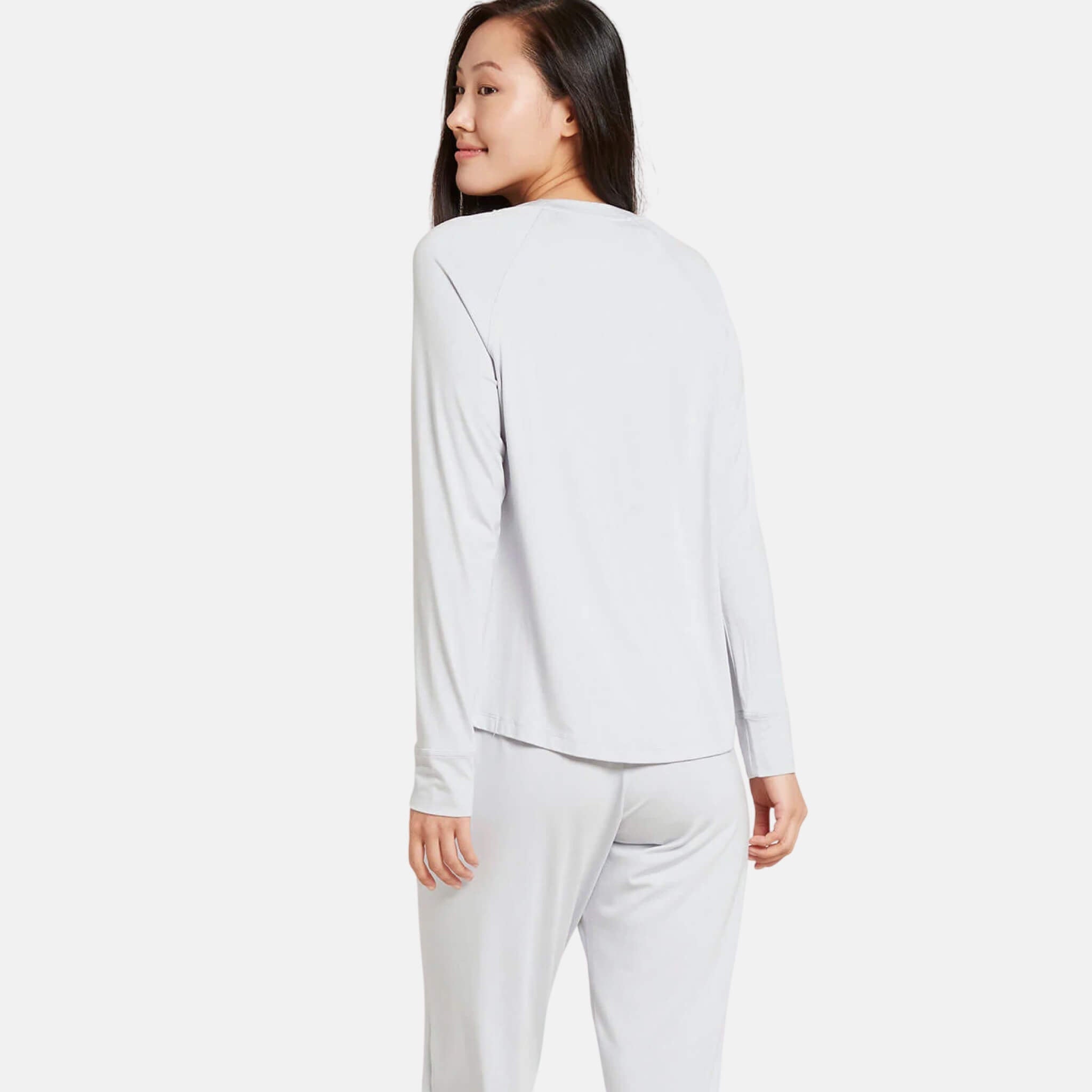 Dámské světle šedé tričko Boody Goodnight Raglan Sleep Top