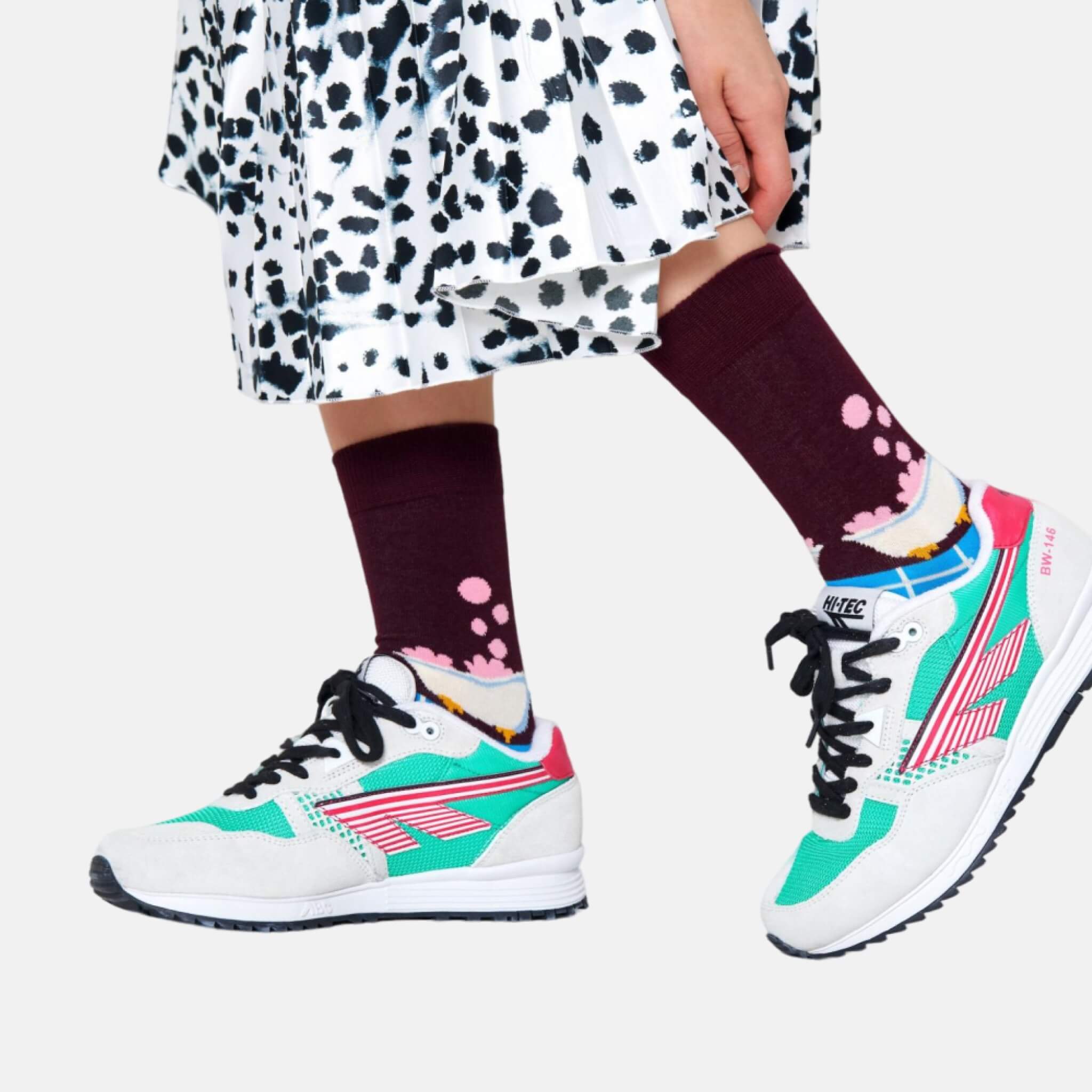 Modro-hnědé ponožky Happy Socks s kachničkou, vzor Me Time