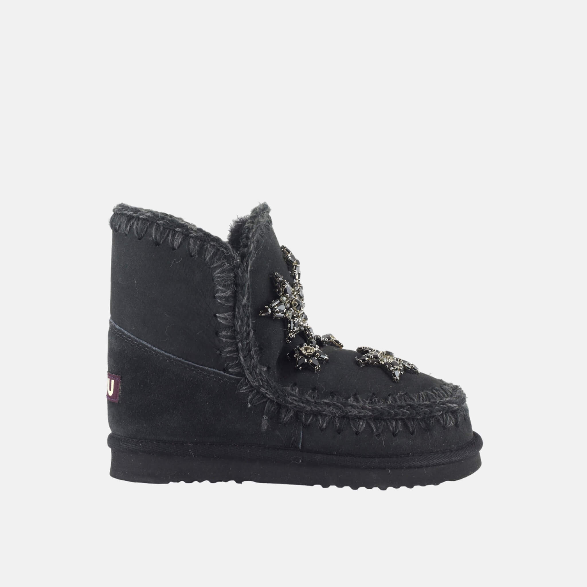 Dámské černé válenky s hvězdami Mou Eskimo