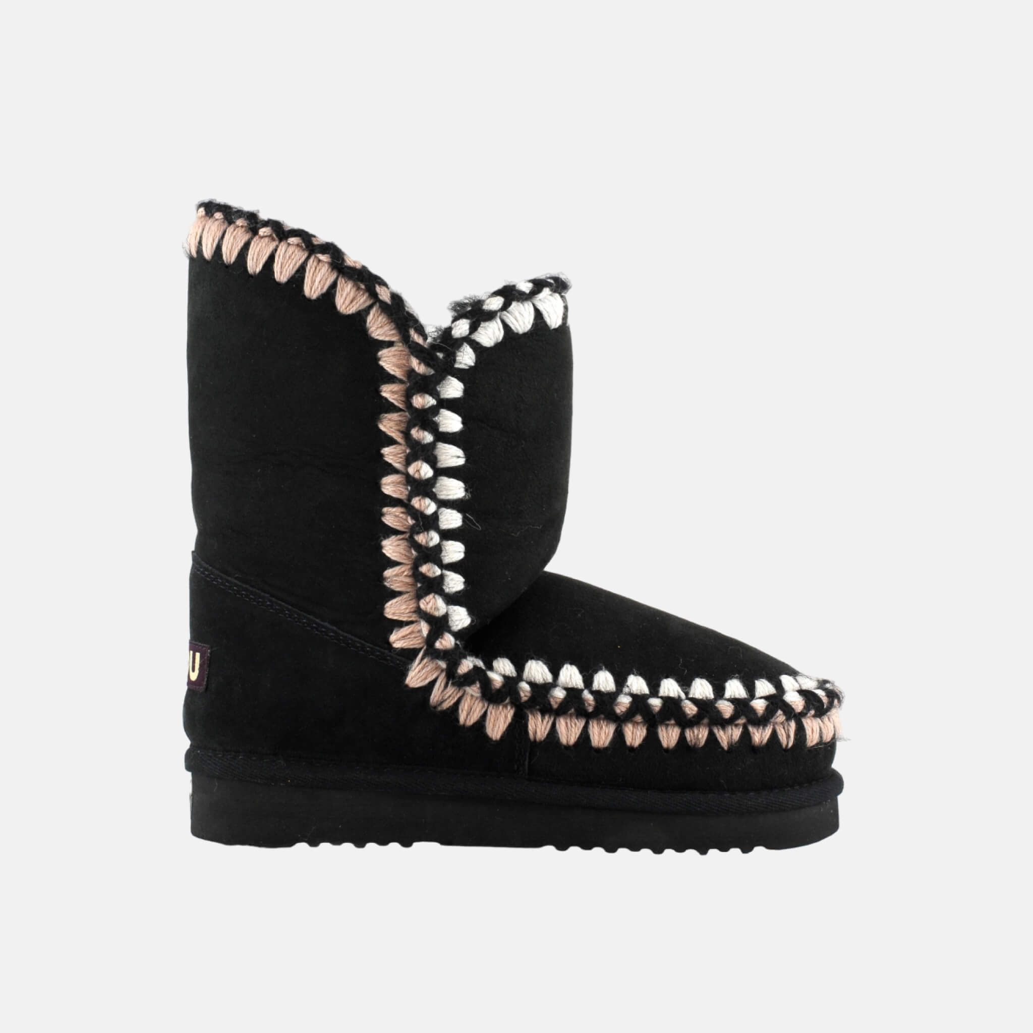 Dámské černé válenky Mou Eskimo with 3d overstitching