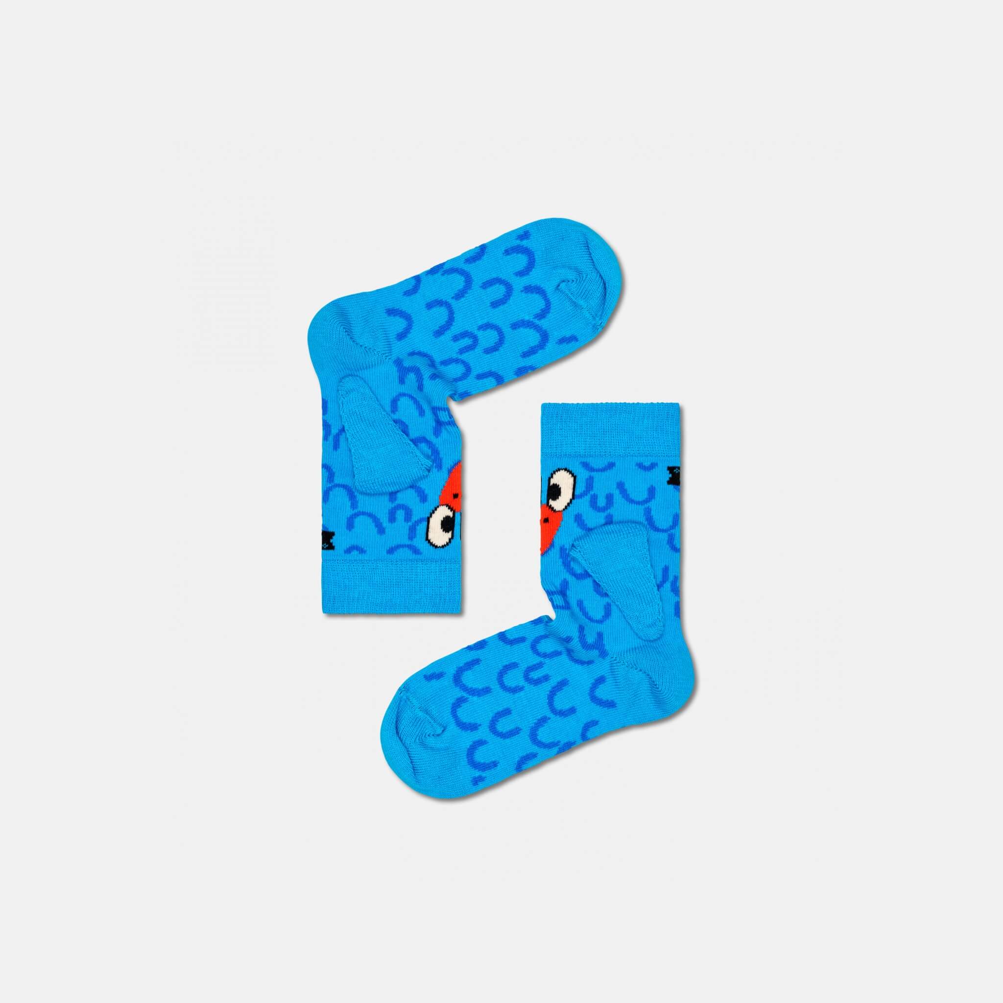 Dětské modré ponožky Happy Socks s ptáčkem, vzor Blue Bird