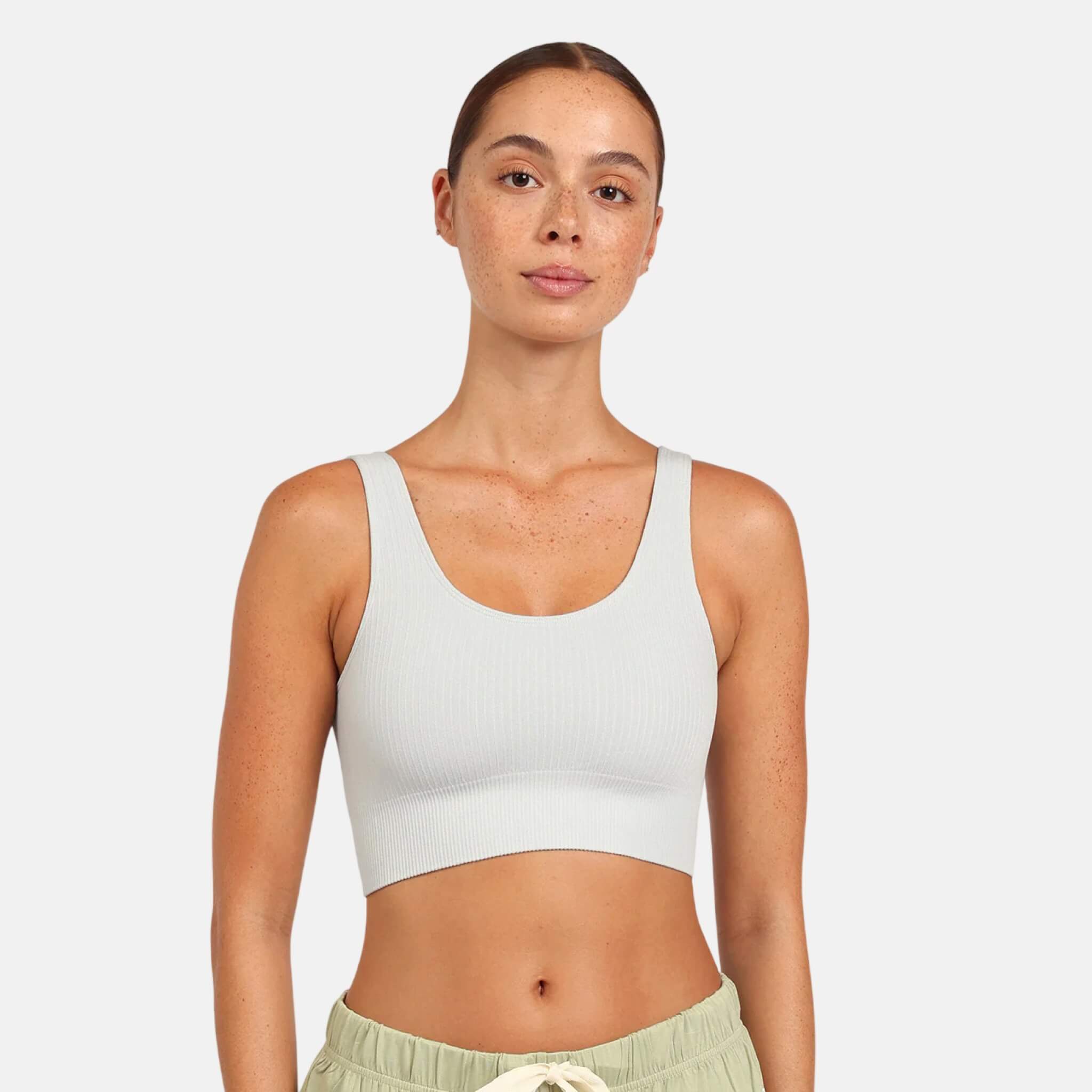 Světle šedá podprsenka Boody Ribbed Seamless Bra