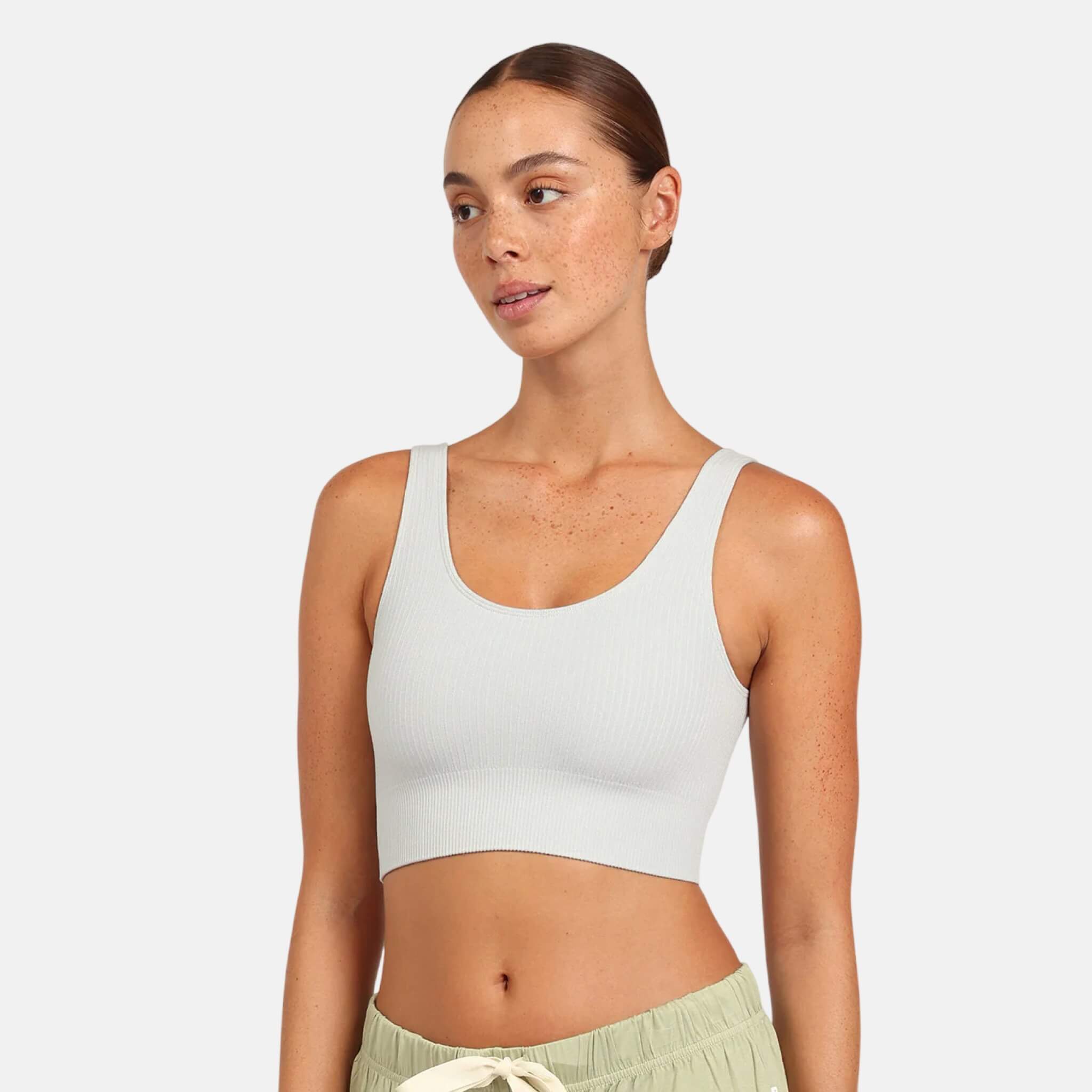 Světle šedá podprsenka Boody Ribbed Seamless Bra