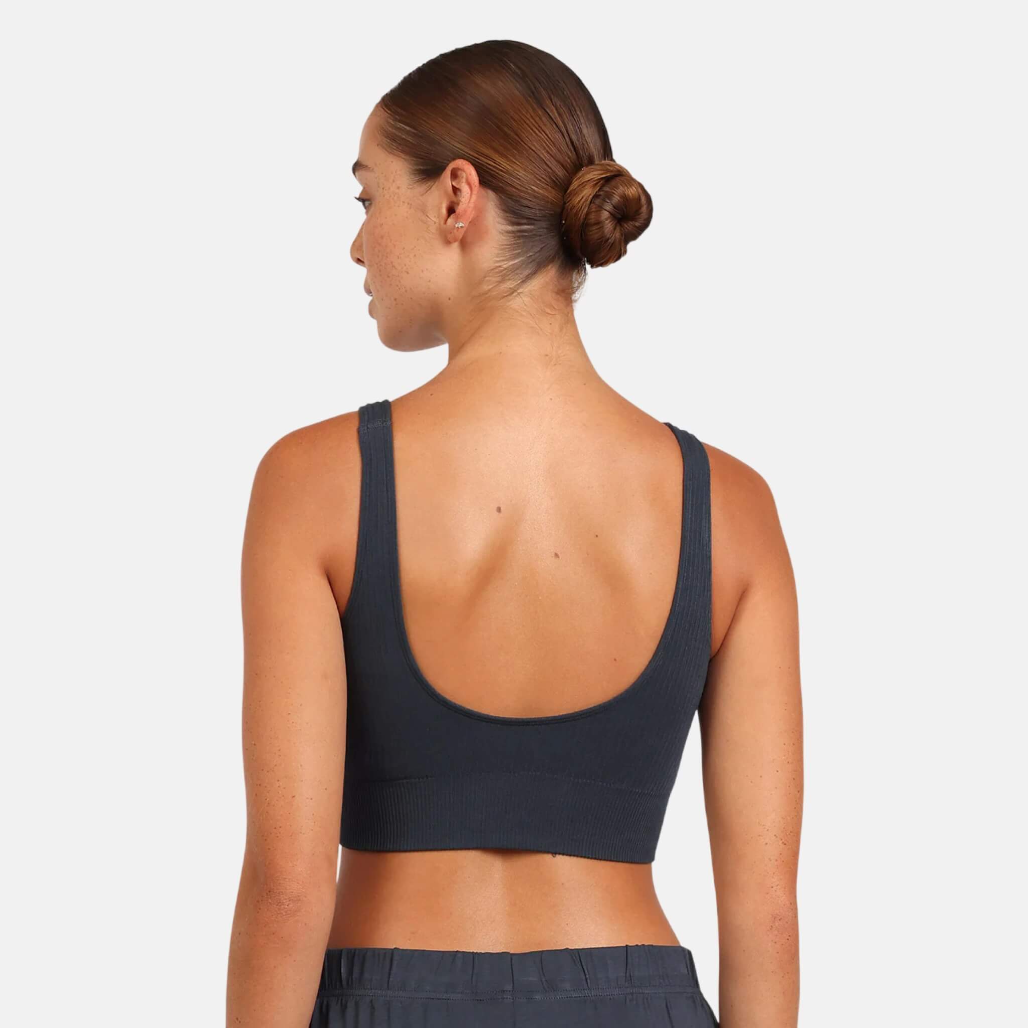 Šedá podprsenka Boody Ribbed Seamless Bra