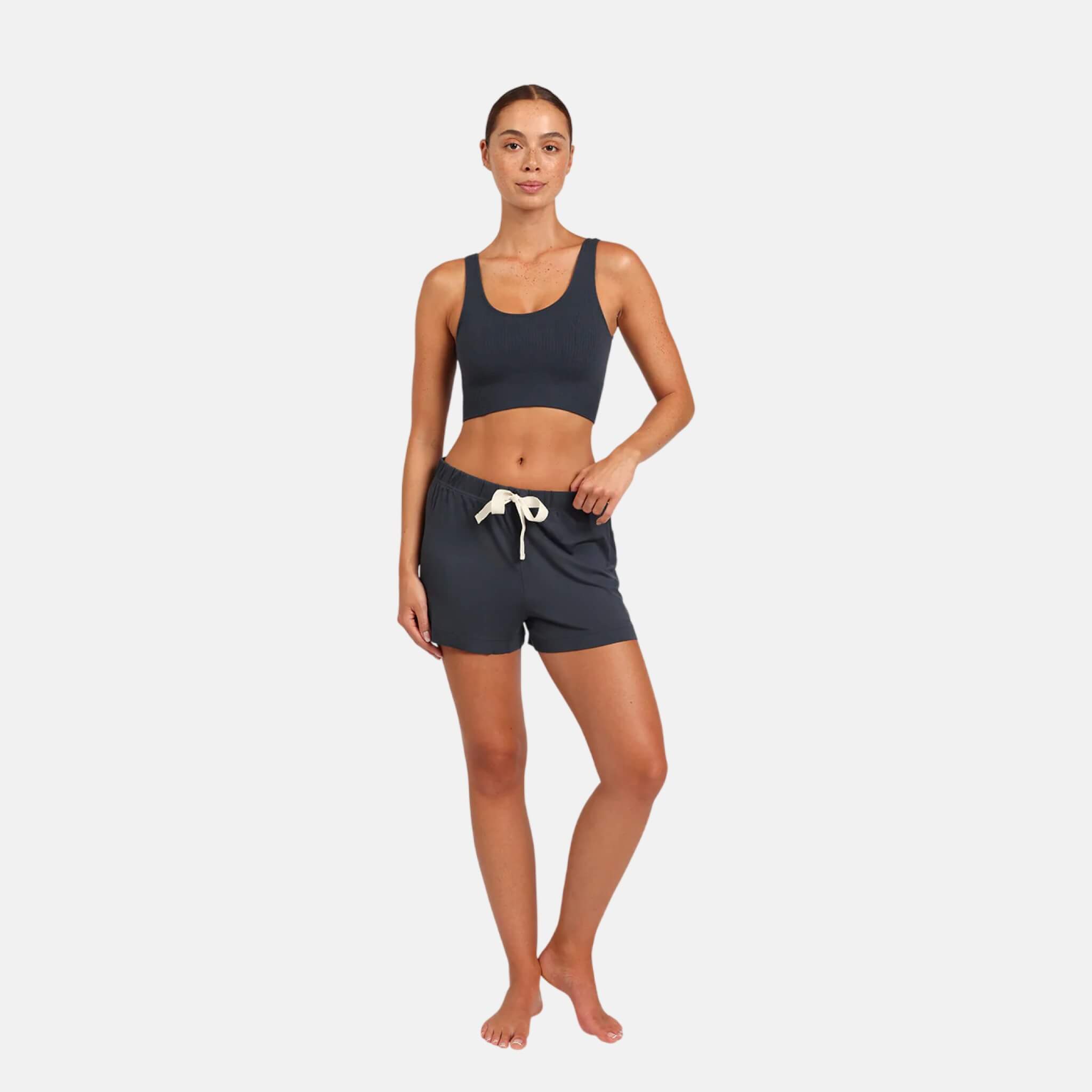 Šedá podprsenka Boody Ribbed Seamless Bra