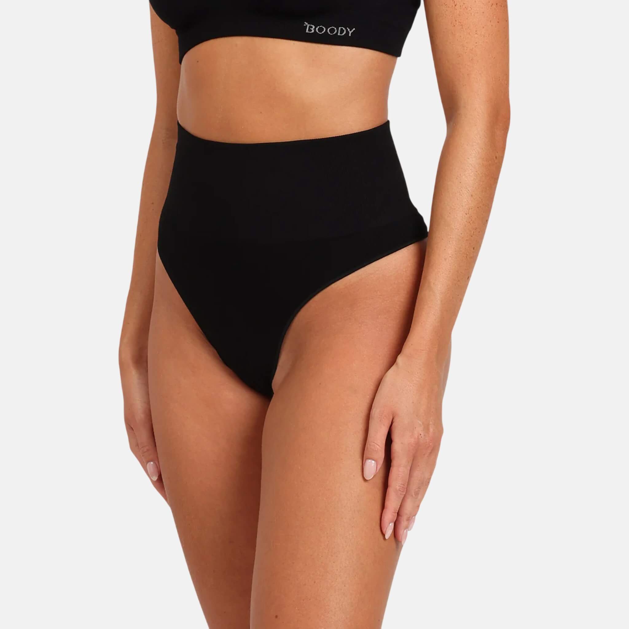 Černé kalhotky Boody Shaper High Waist G-String