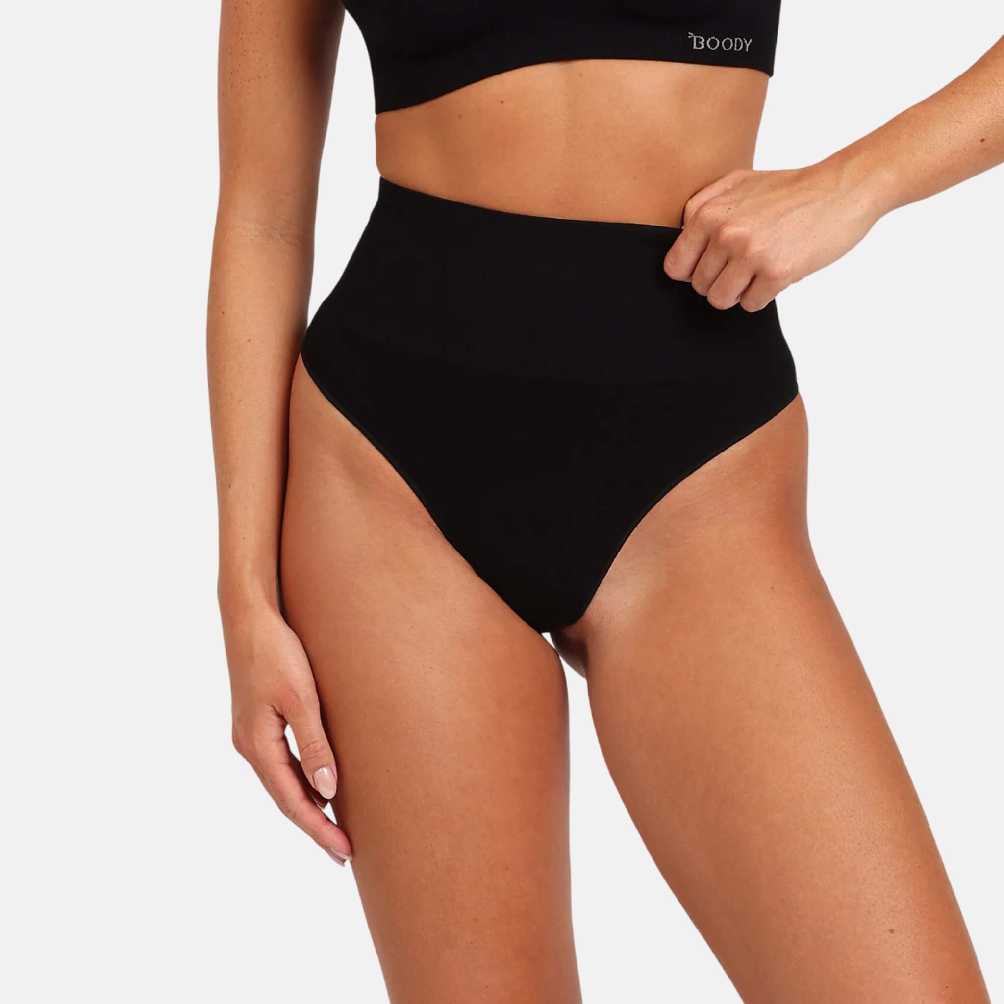 Černé kalhotky Boody Shaper High Waist G-String