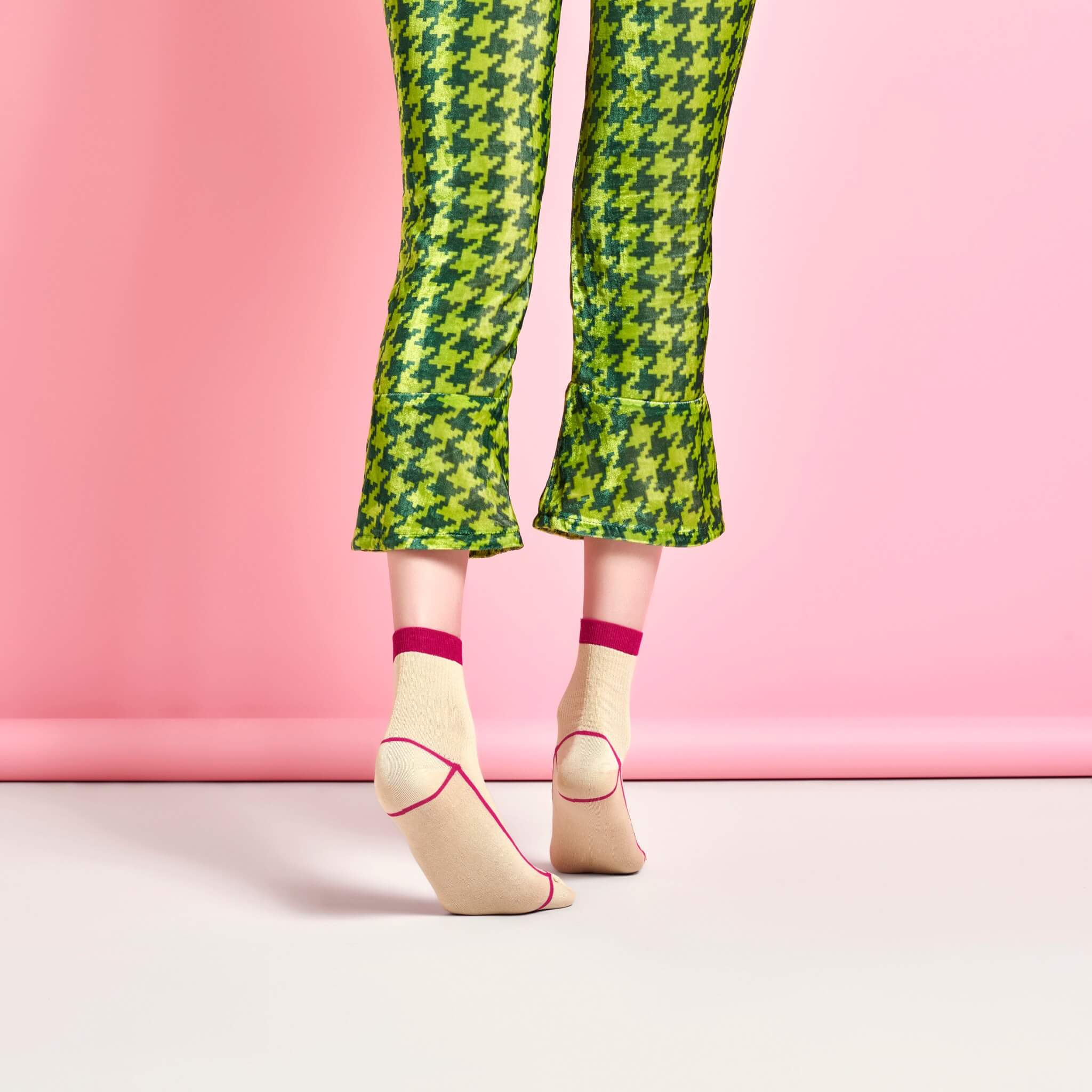 Dámské krémové ponožky Happy Socks Lily // kolekce Hysteria