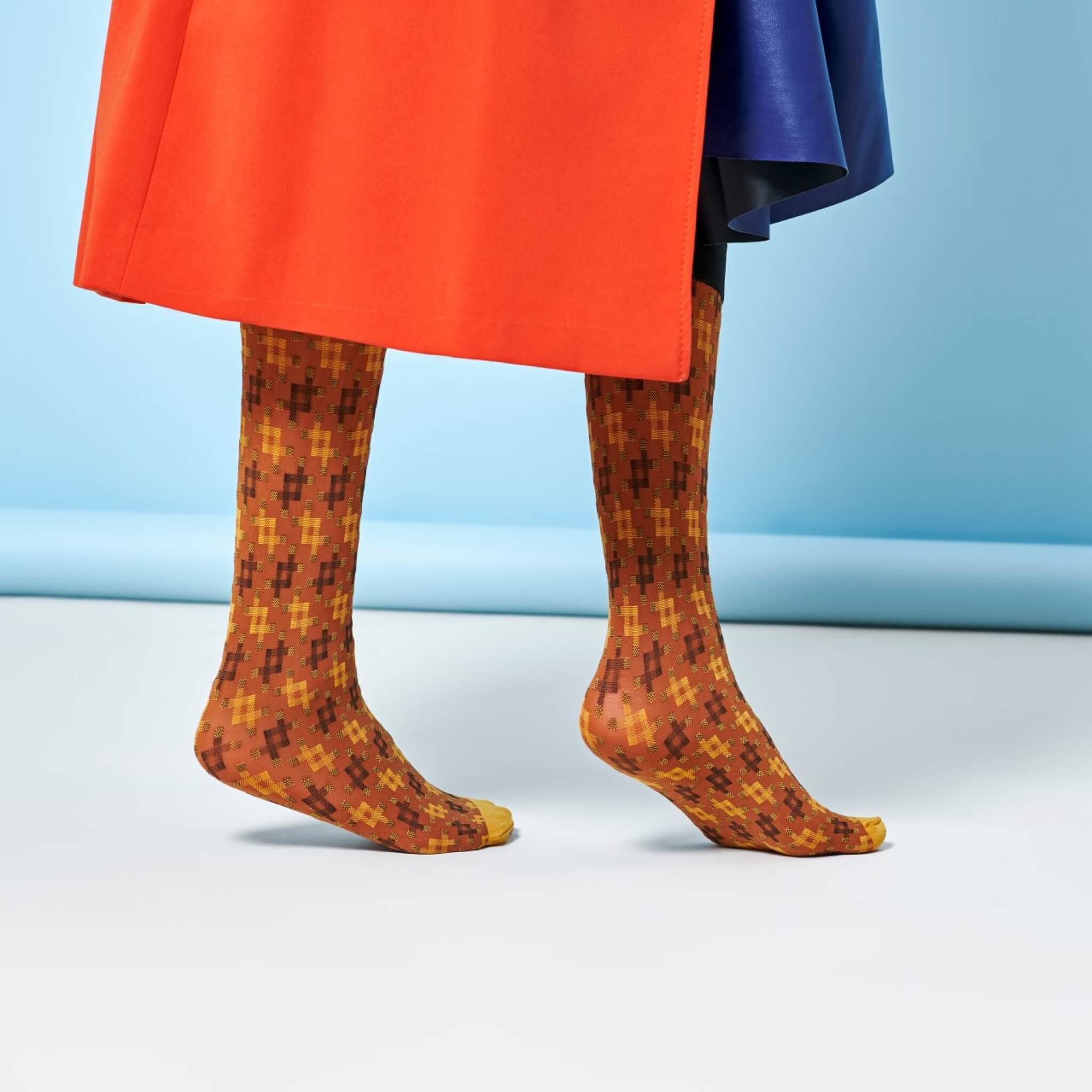 Dámské hnědé podkolenky Happy Socks Lovisa // kolekce Hysteria