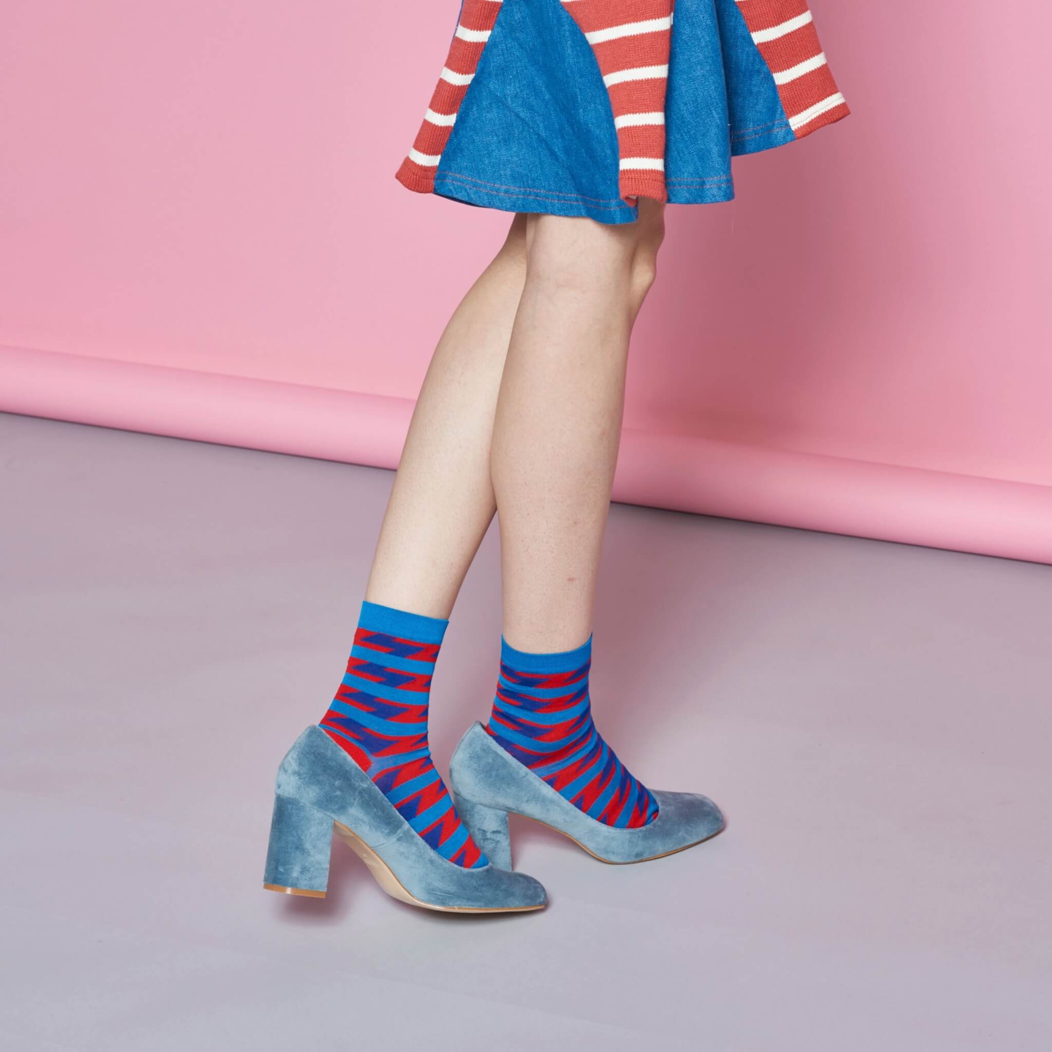 Dámské červené ponožky Happy Socks Ray  // kolekce Hysteria