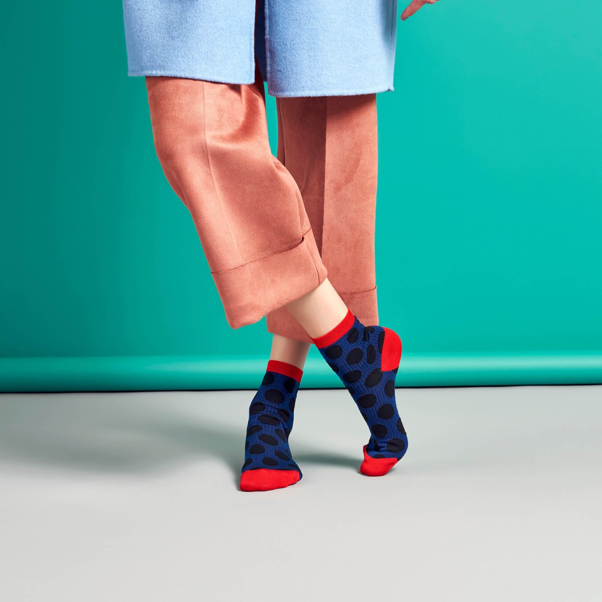 Dámské modré ponožky Happy Socks Viktoria // kolekce Hysteria