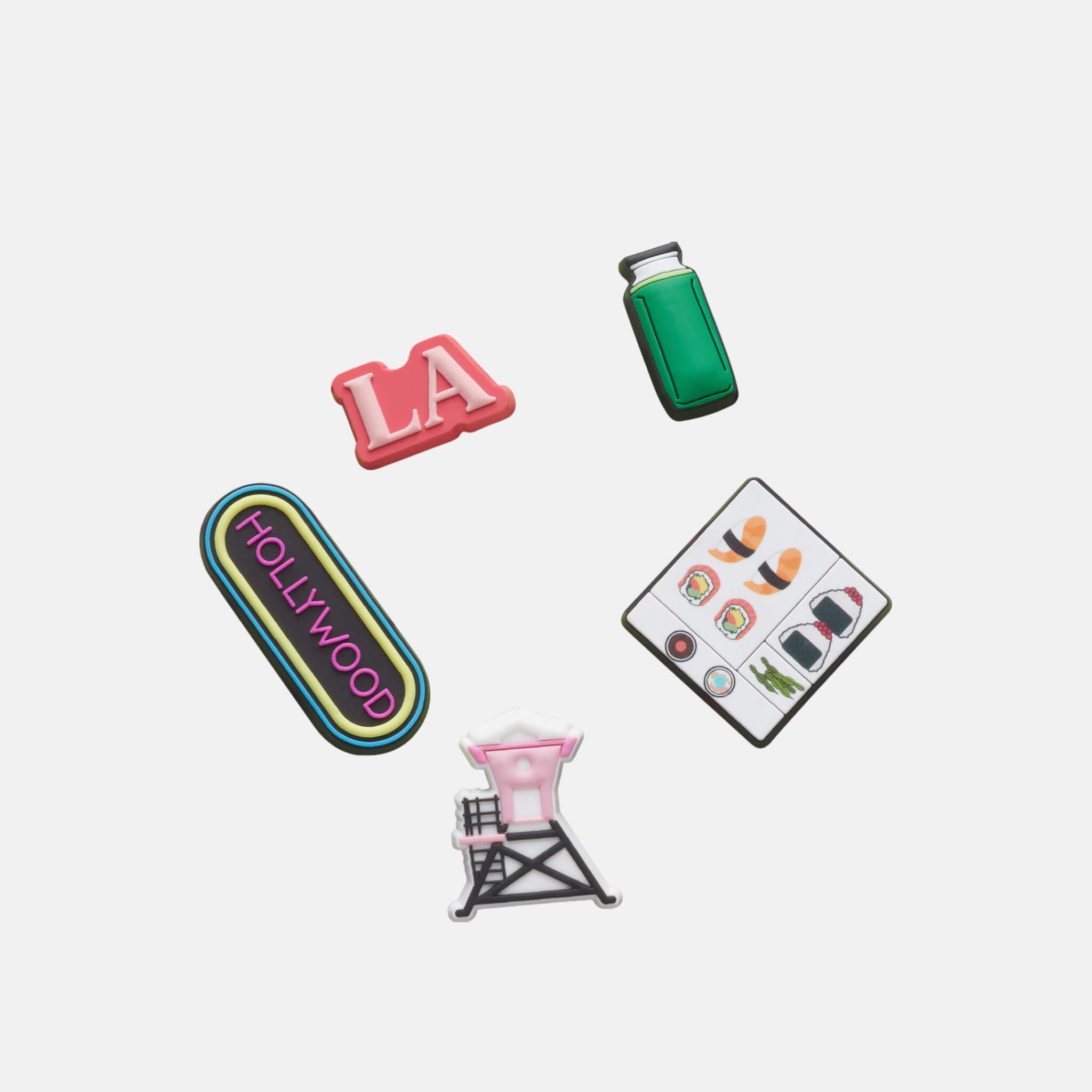 Odznáčky Jibbitz - Los Angeles Wonderlust Collection - 5 ks