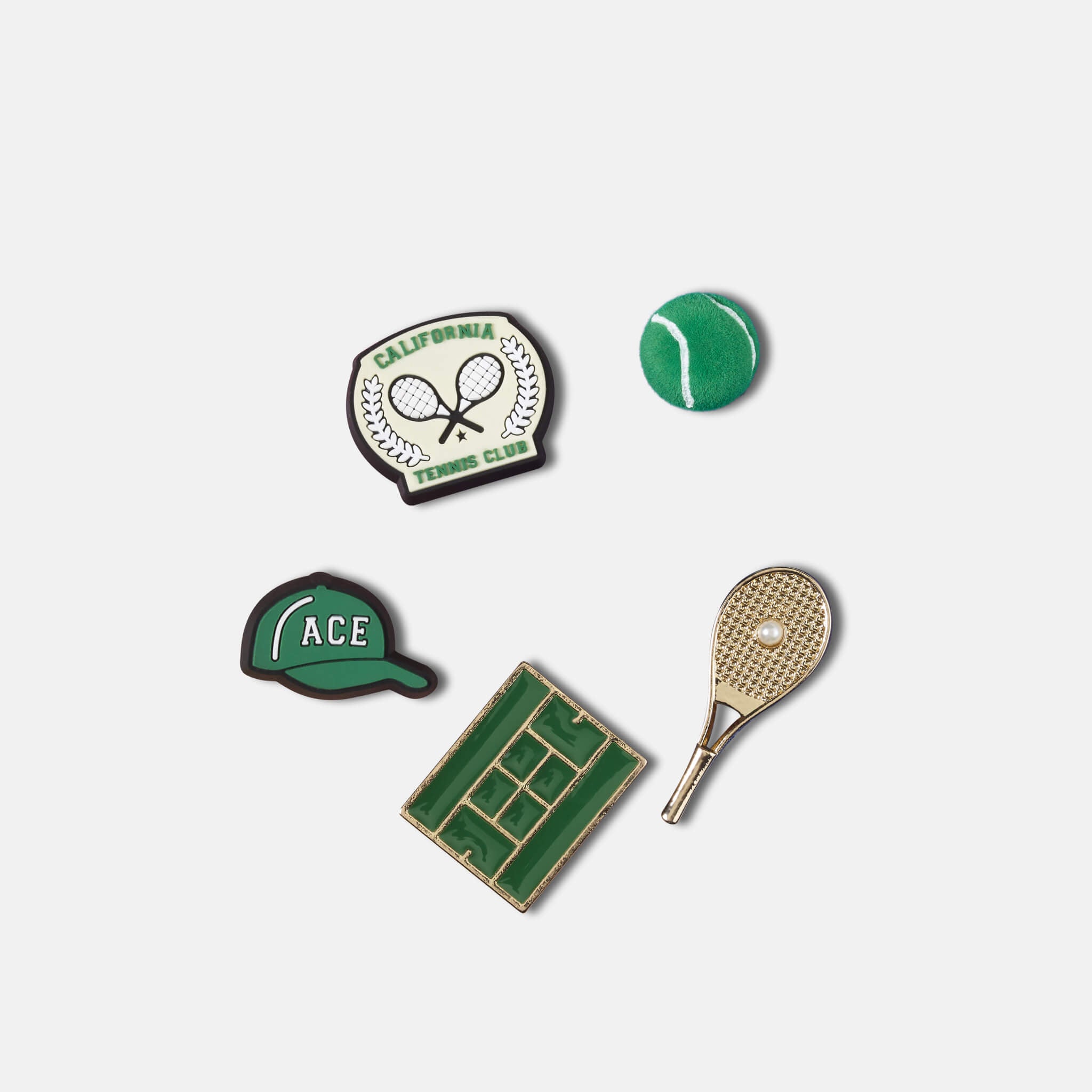 Odznáčky Jibbitz - Tennis Ace - 5 ks