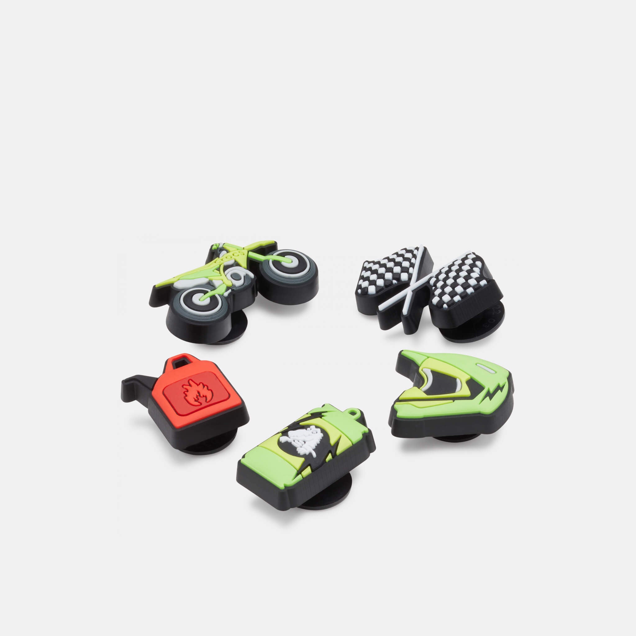 Odznáčky Jibbitz - Dirt Bike - 5 ks