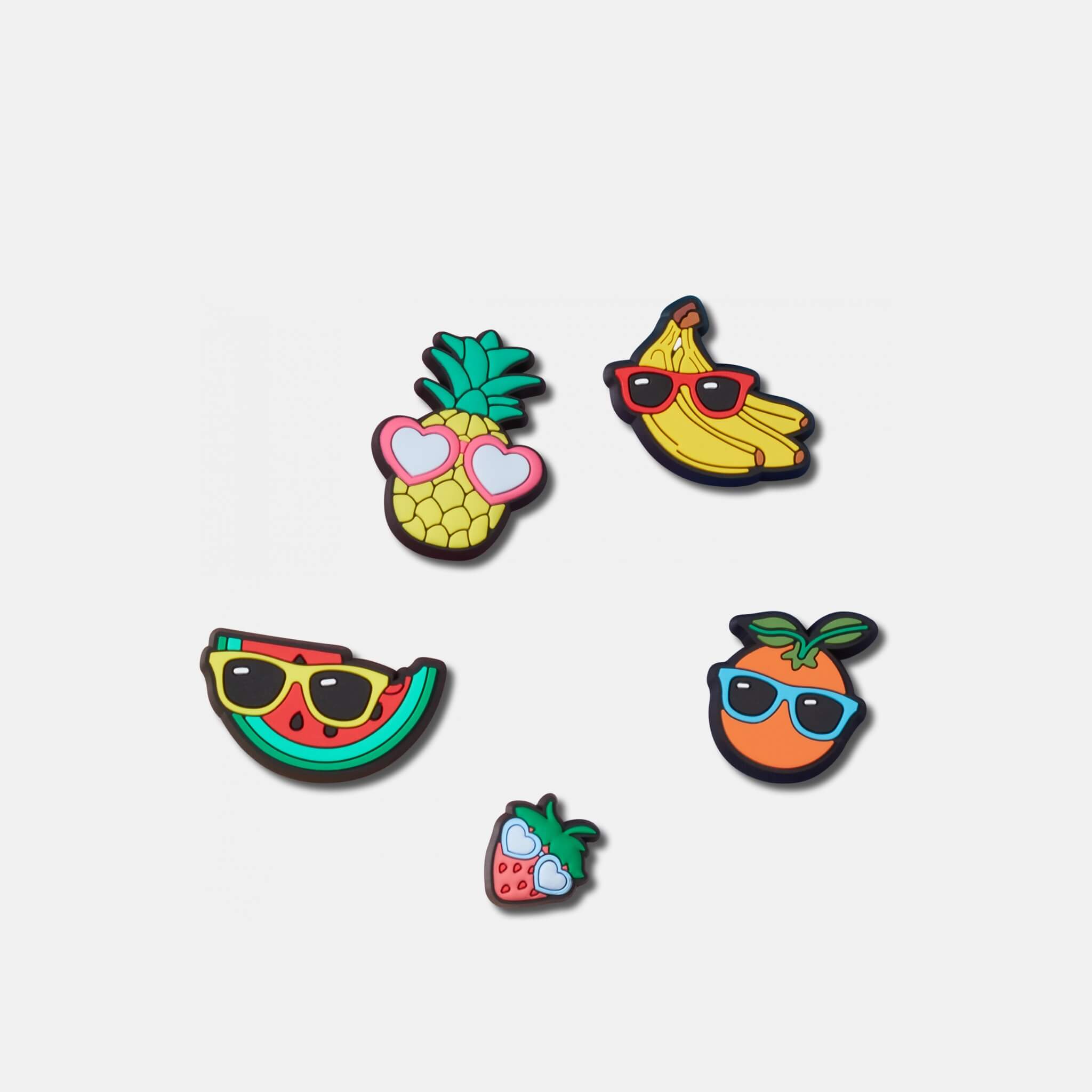 Odznáčky Jibbitz - Cute Fruit with Sunnies - 5 ks