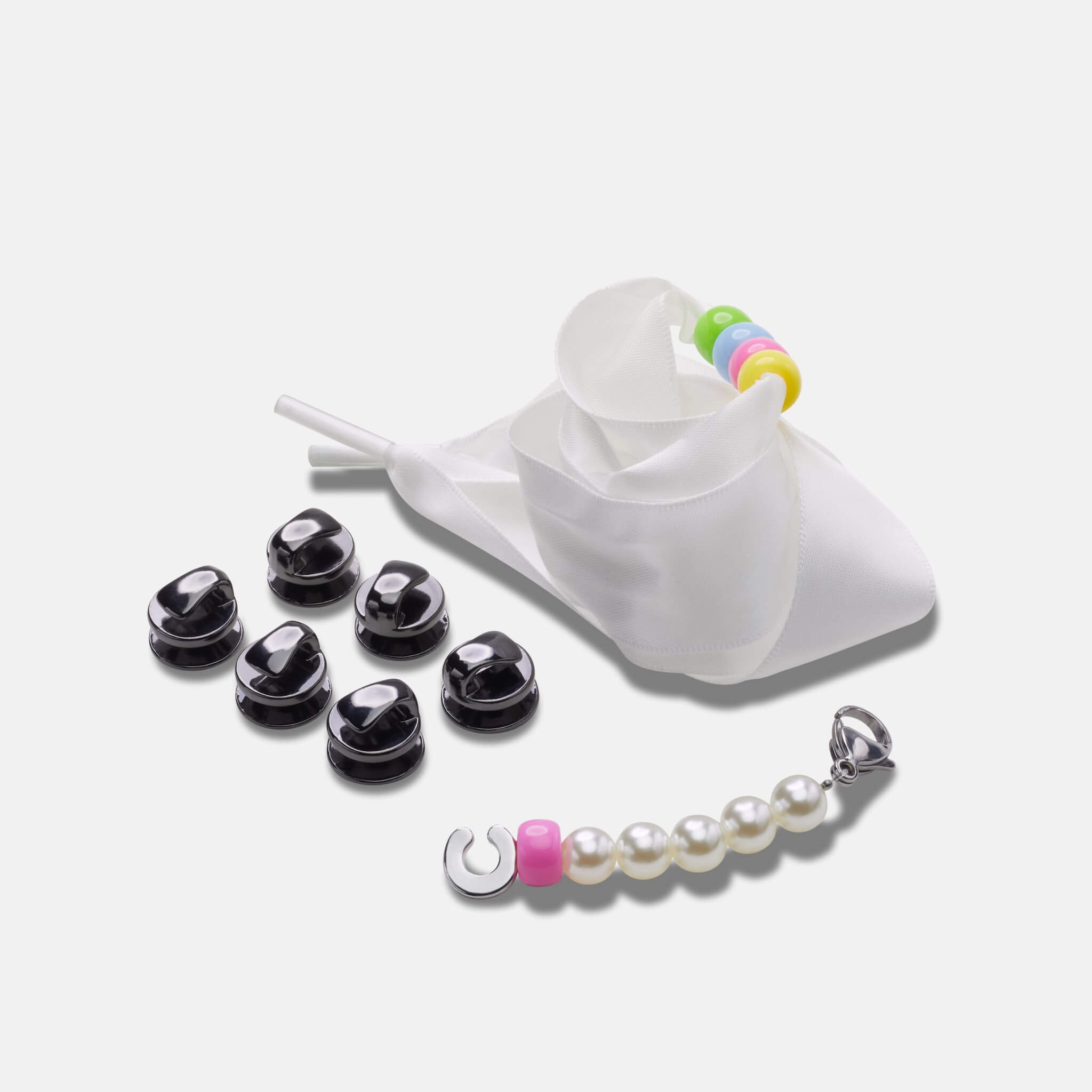 Odznáček Jibbitz – Lace Bead and Chain 5 ks