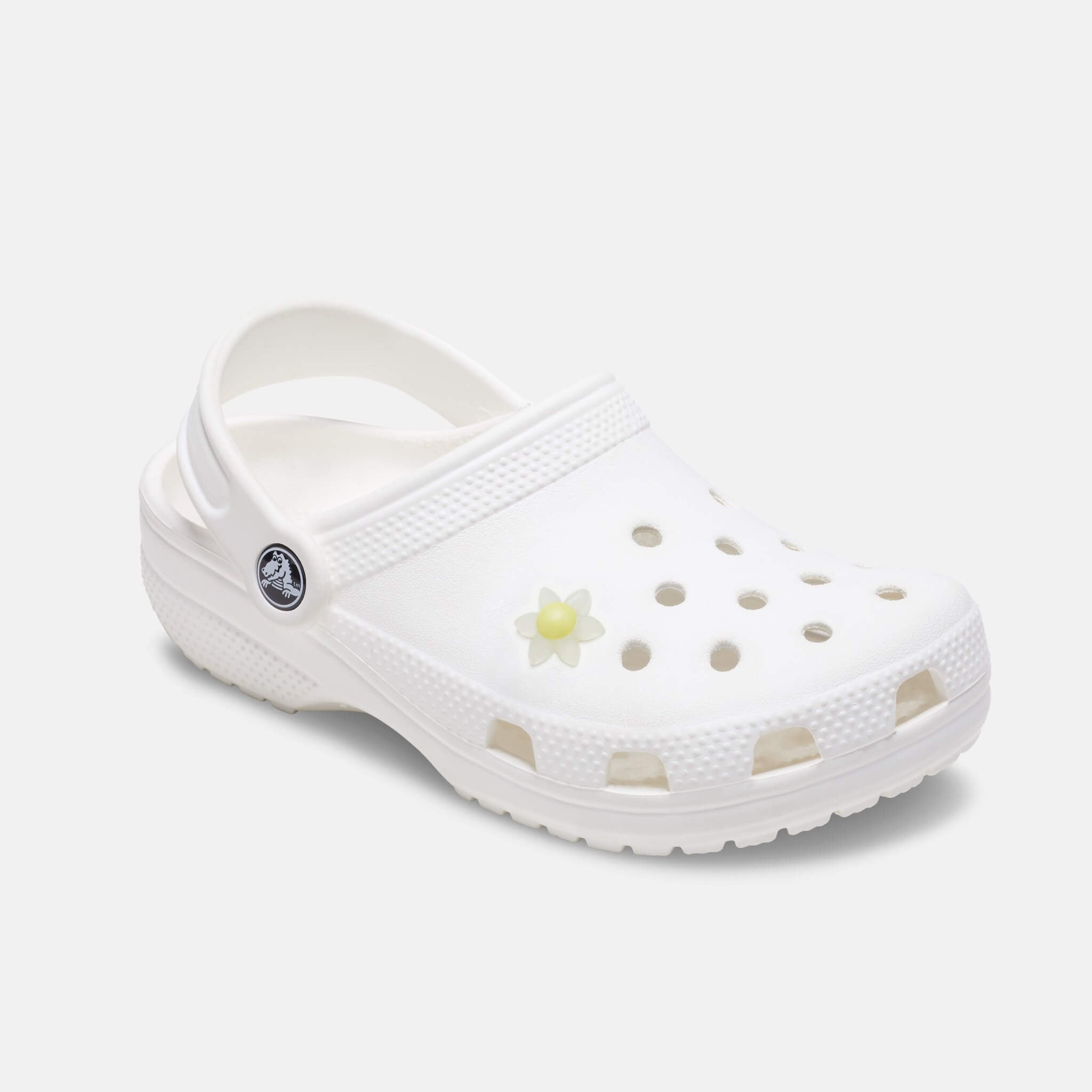 Odznáček Jibbitz – Iridescent Flower with Yellow