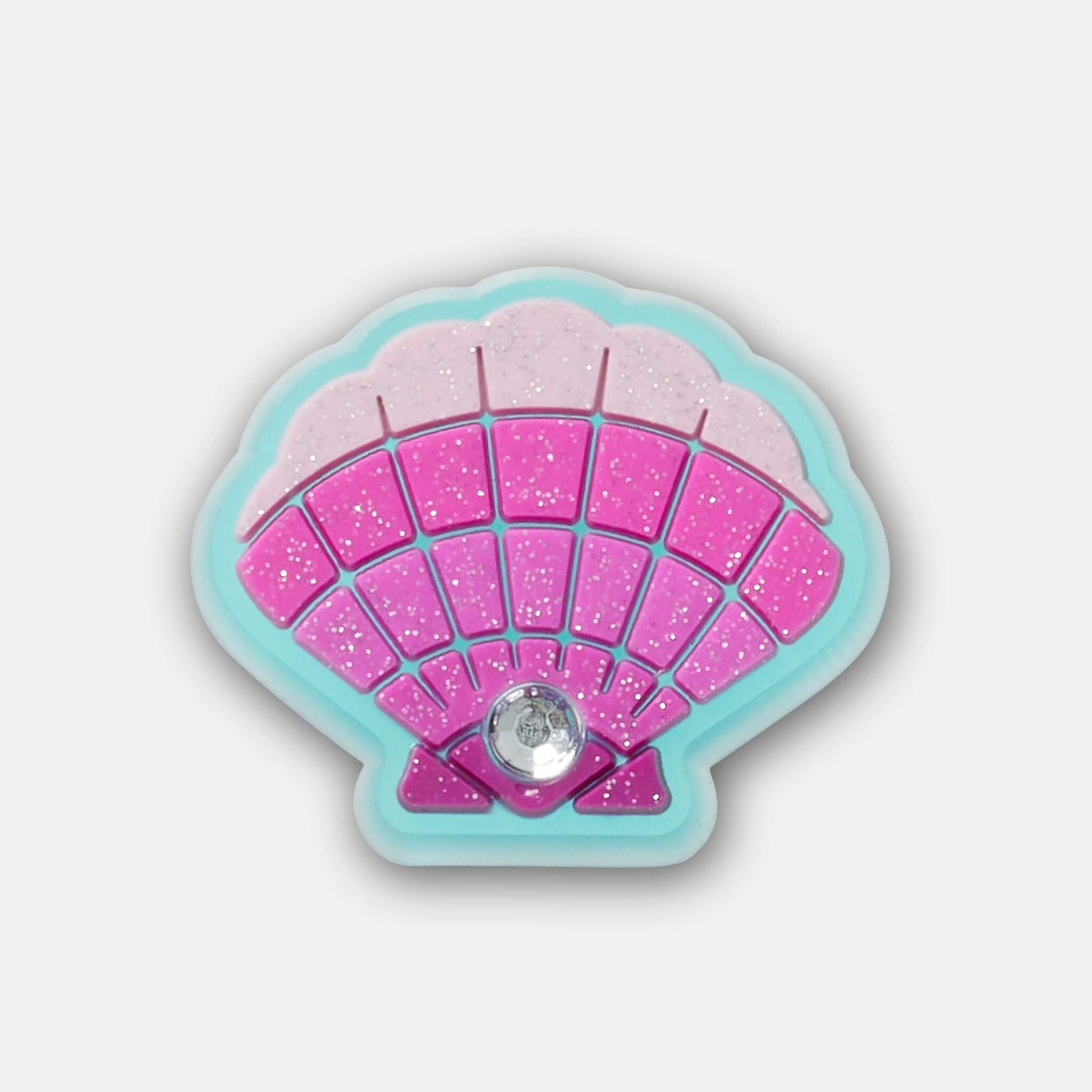 Odznáček Jibbitz – Pink Seashell with Gem