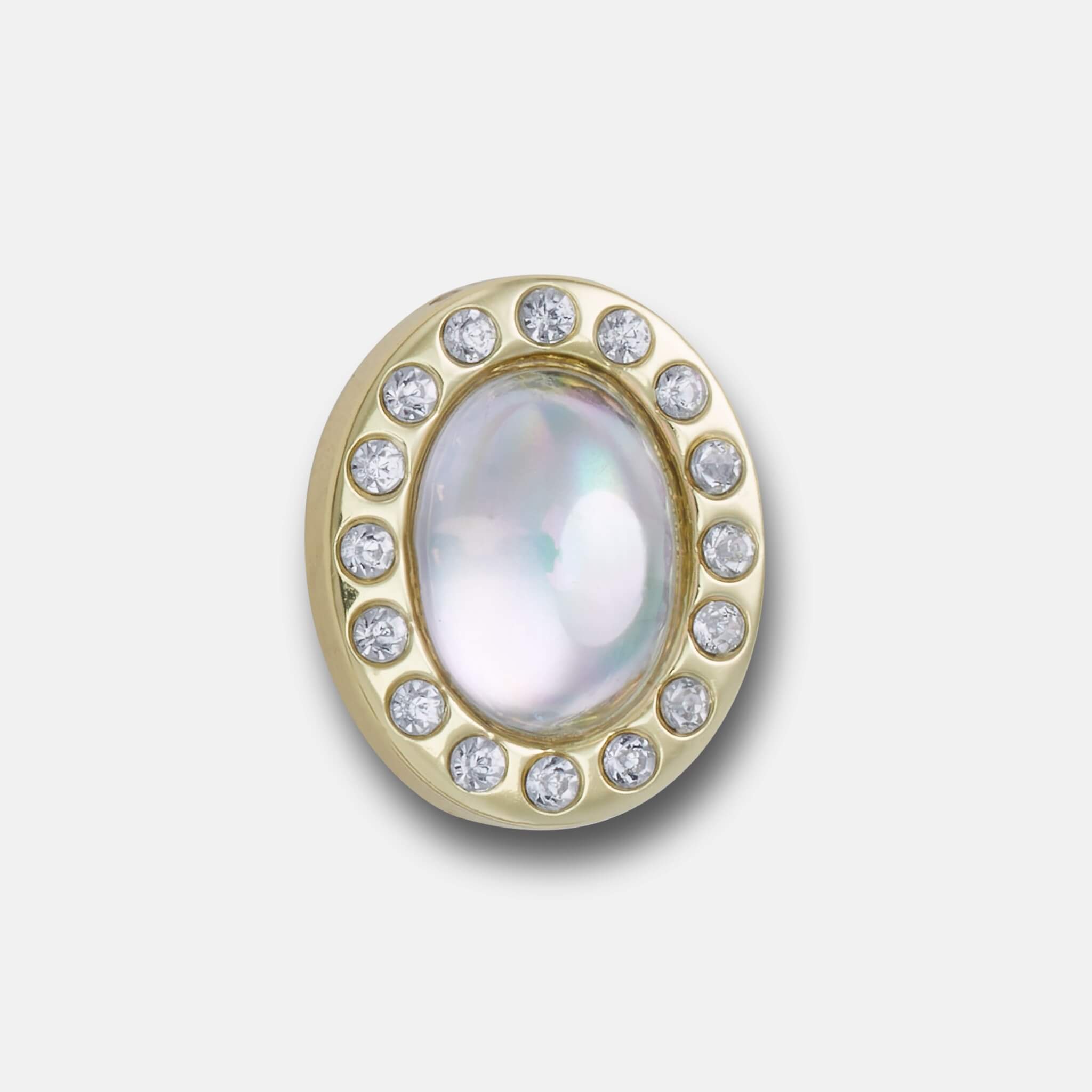 Odznáček Jibbitz – Tiny White Circle Gem