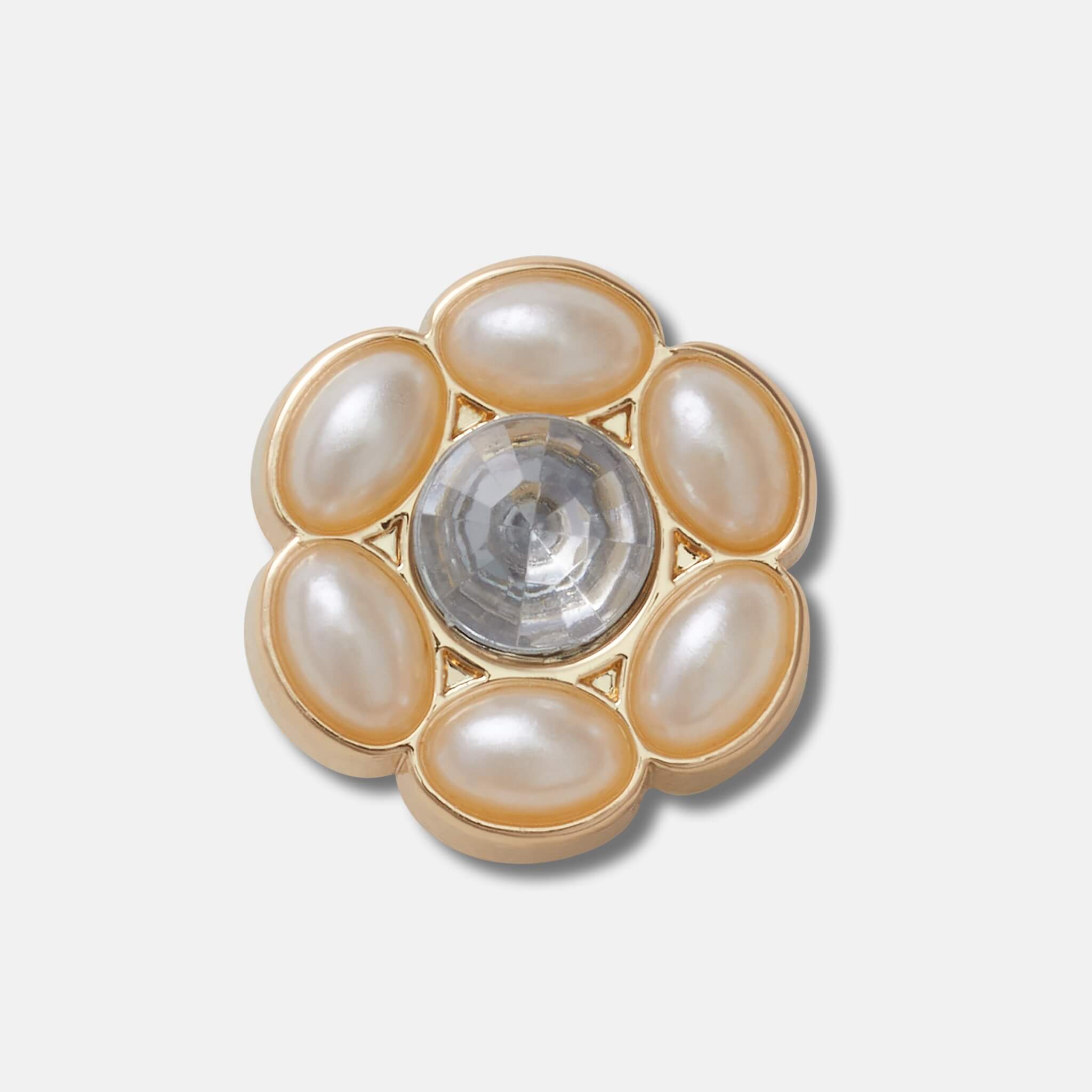 Odznáček Jibbitz – Tiny Silver and Pearl Flower