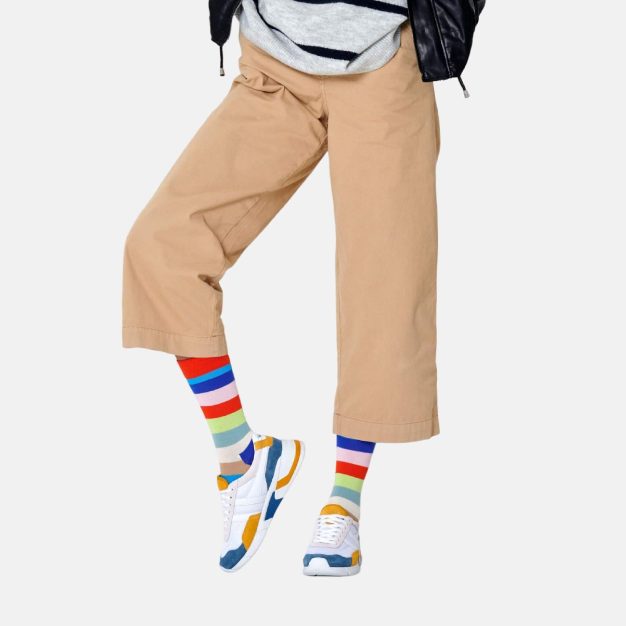 Barevné ponožky Happy Socks s pruhy, vzor Stripe