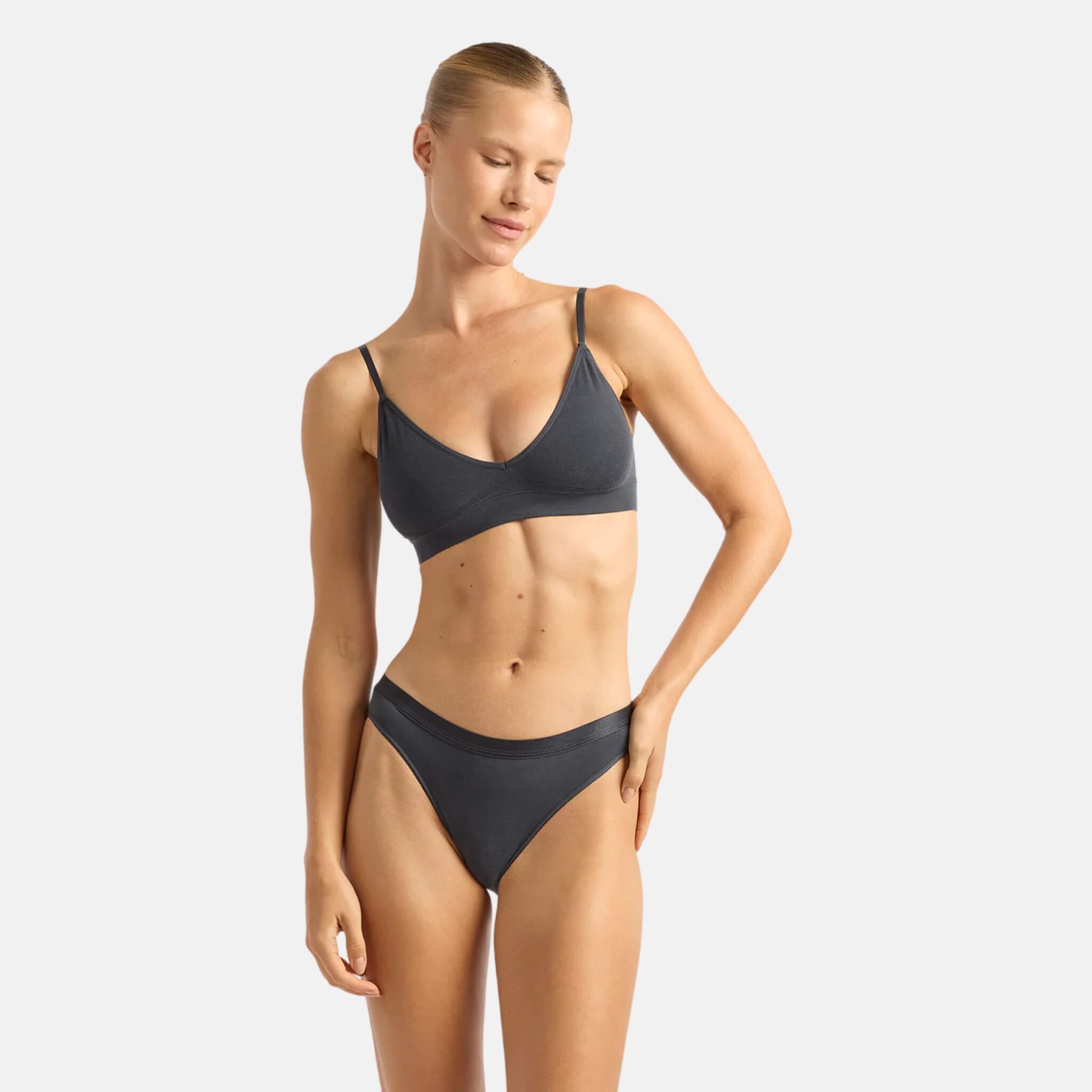 Šedé kalhotky Boody Lyolyte Hipster Bikini