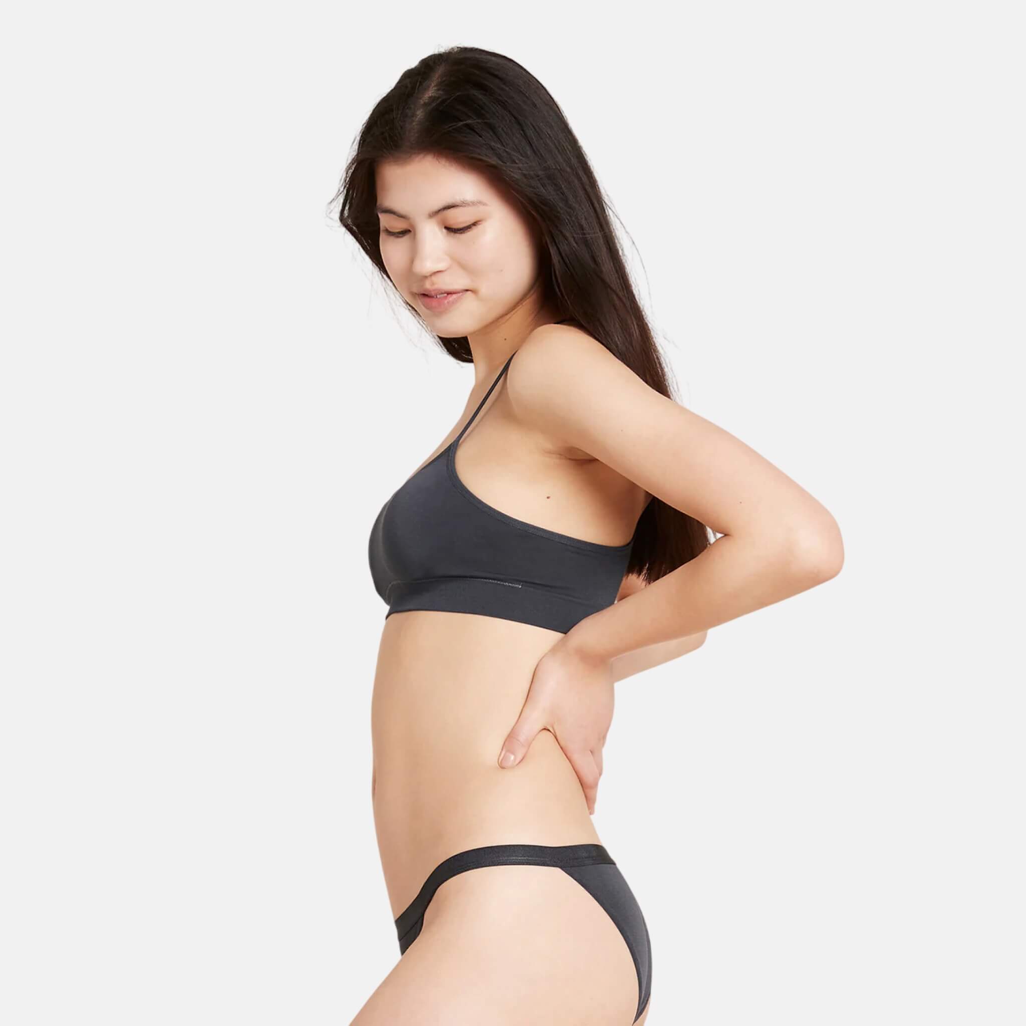 Šedá podprsenka Boody Lyolyte Racerback Bra