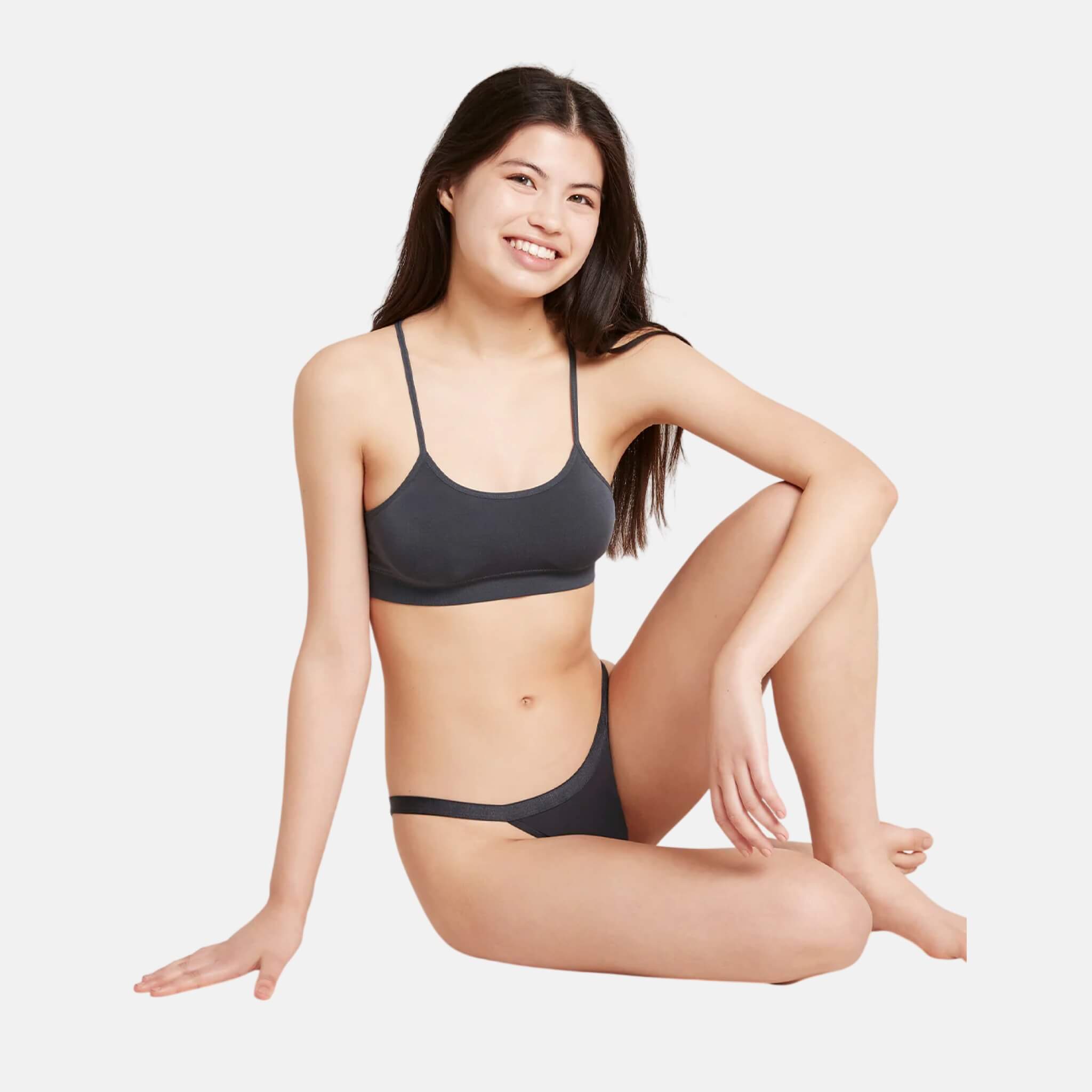 Šedá podprsenka Boody Lyolyte Racerback Bra