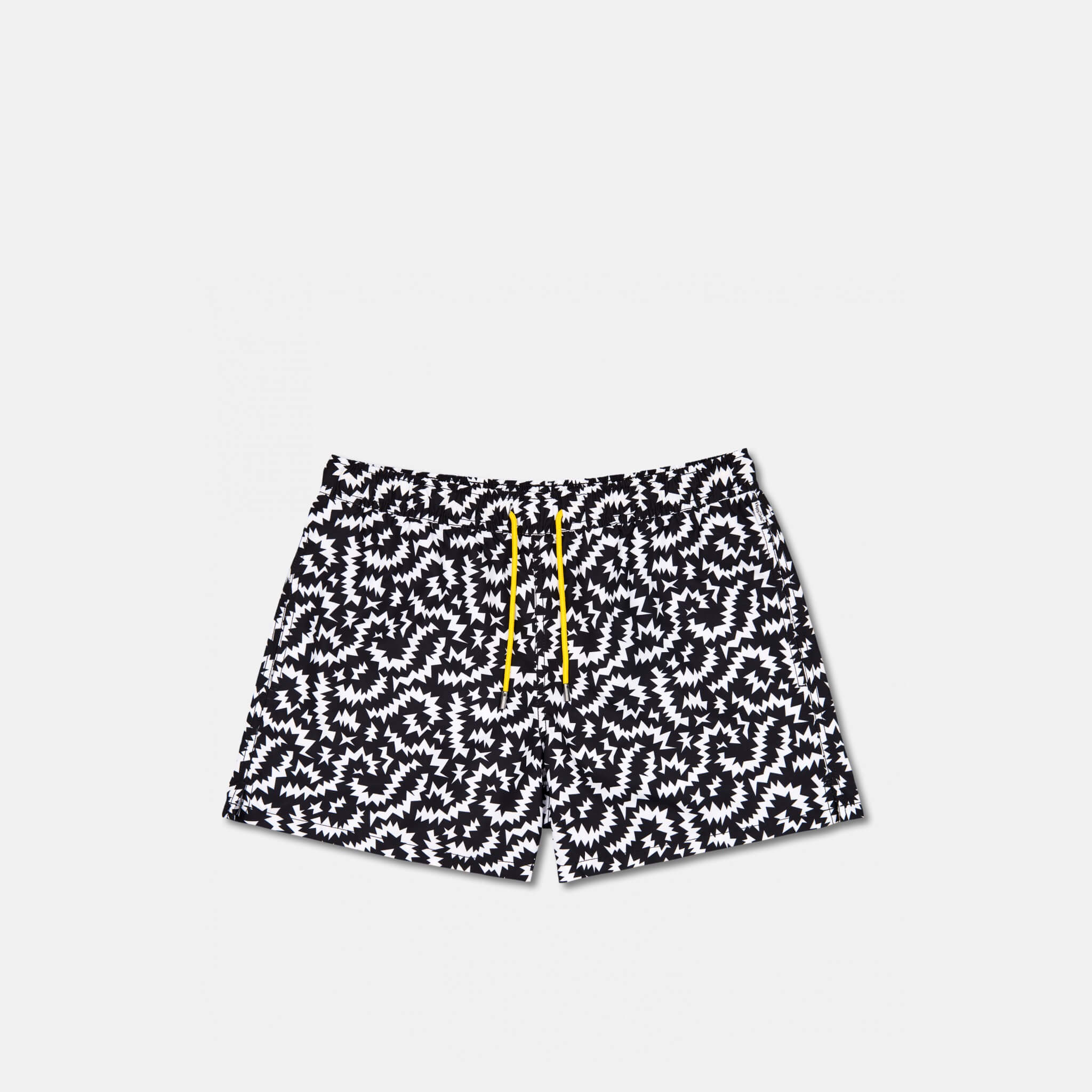 Pánské černobílé plavky Happy Socks, vzor Zig Zag